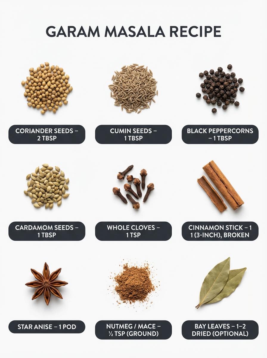 Haris - Homemade Easy Garam Masala Recipe Method (short form): 1. Toast ...
