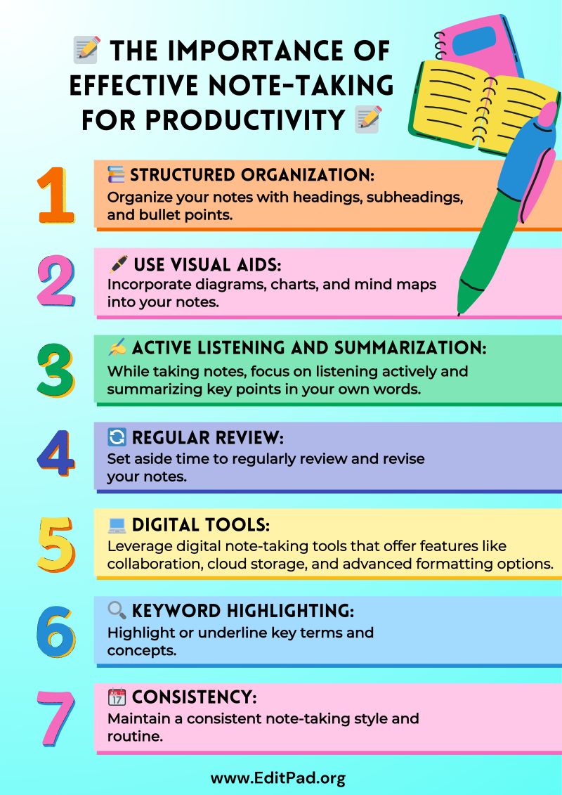 EditPad - 📝 The Importance of Effective Note-Taking for... | Facebook