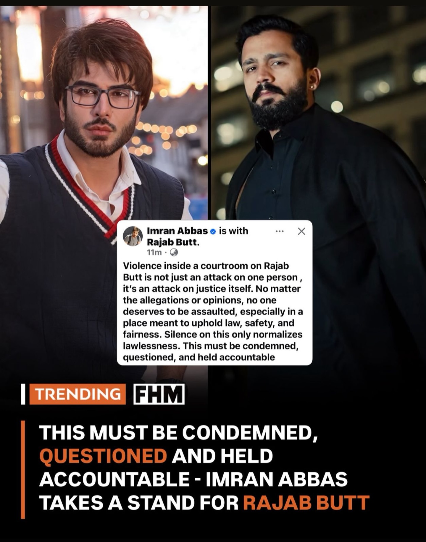FHM Pakistan - Actor Imran Abbas has raised his voice for... | Facebook
