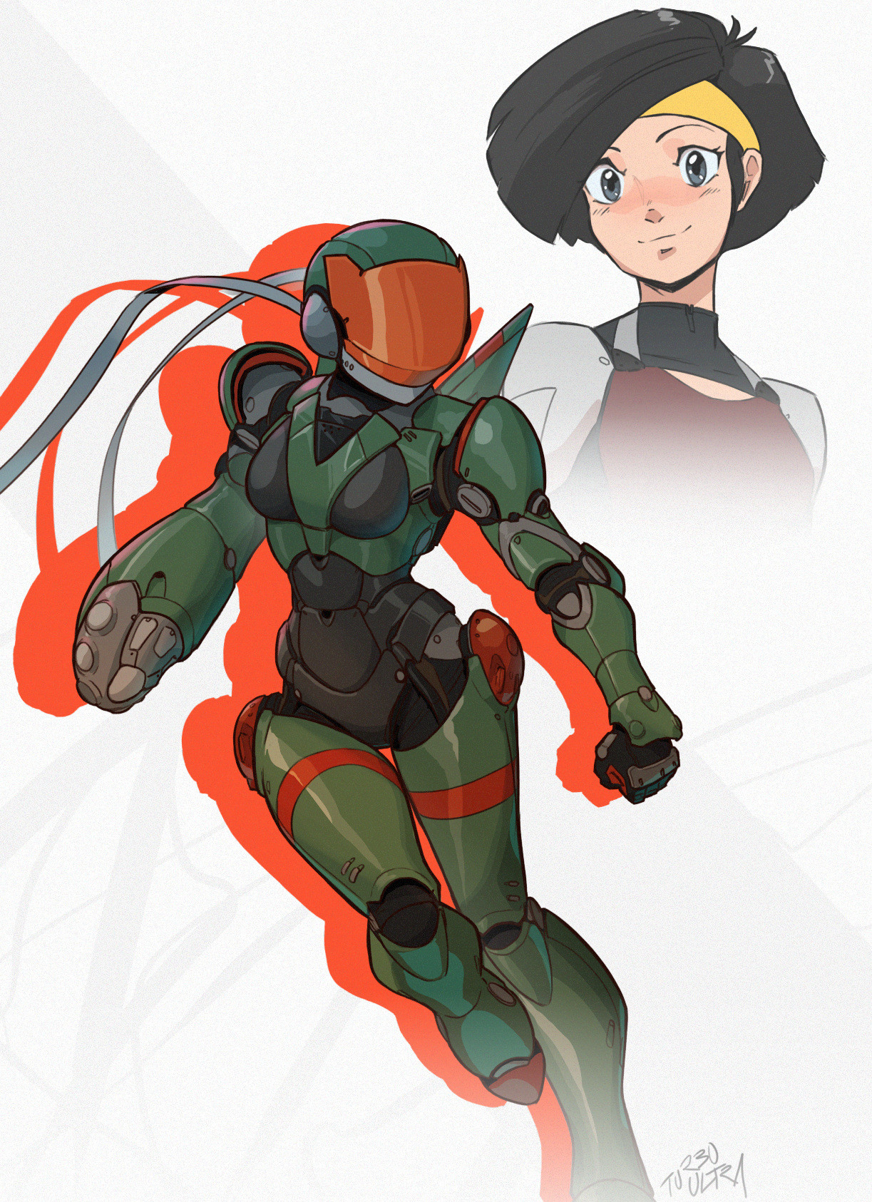 【新品・未開封】意志の力 force of will キャンバスアート Linna Yamazaki (Bubblegum Crisis) art. By Turbo Ultra. Source