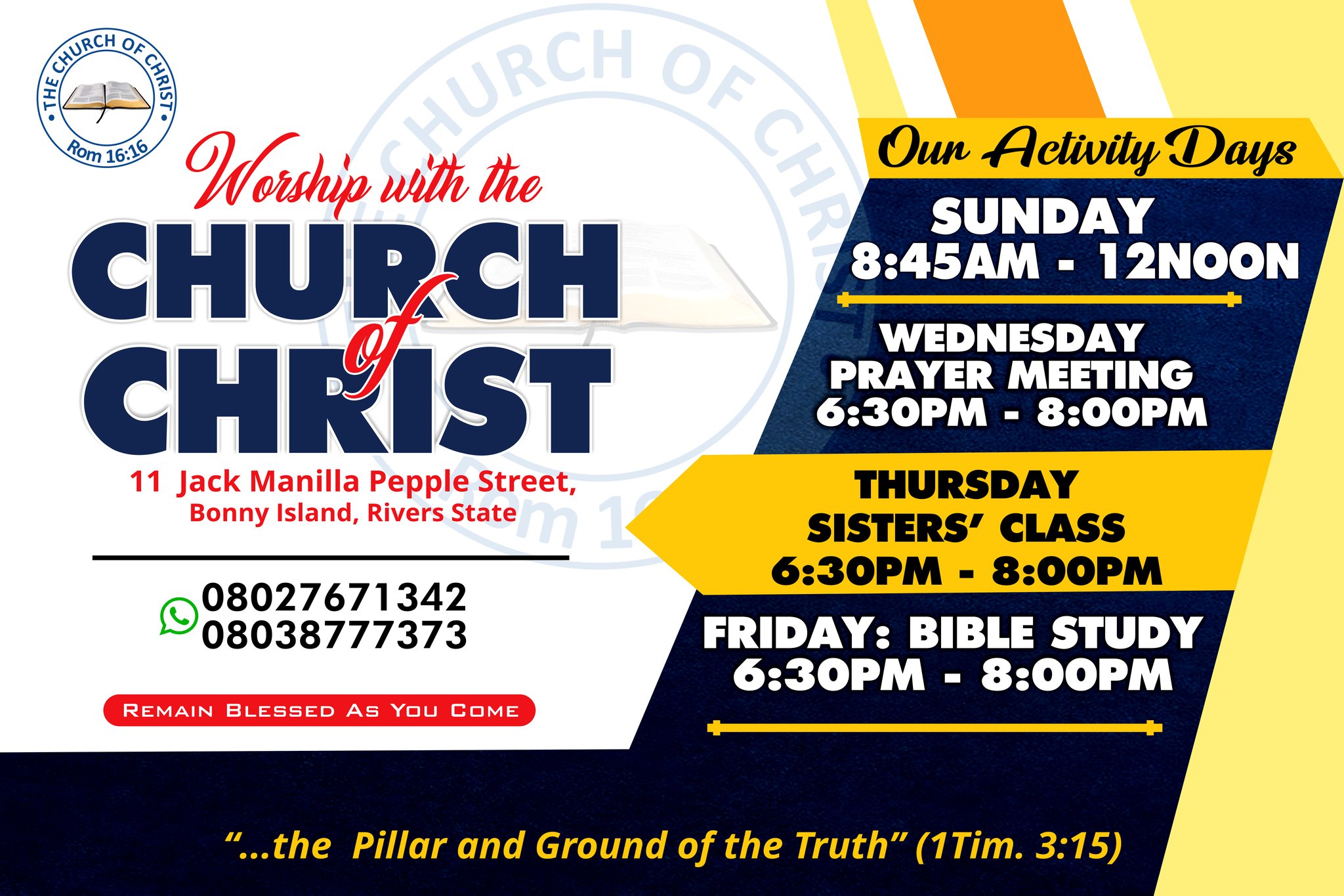 Church of Christ Bonny Island | Bonny Town