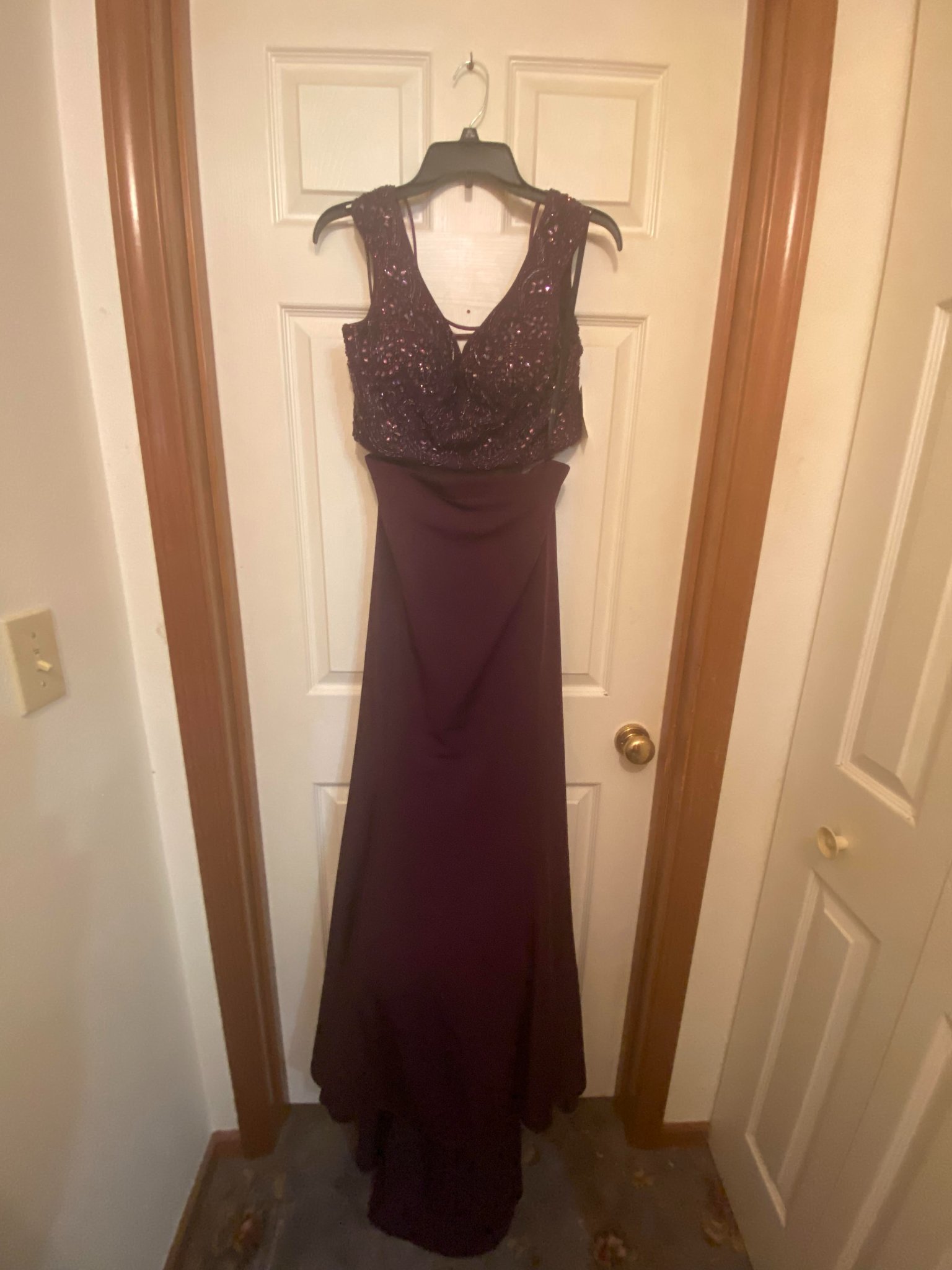 LuLu's Forevermore Burgundy Skater Dress size M $25