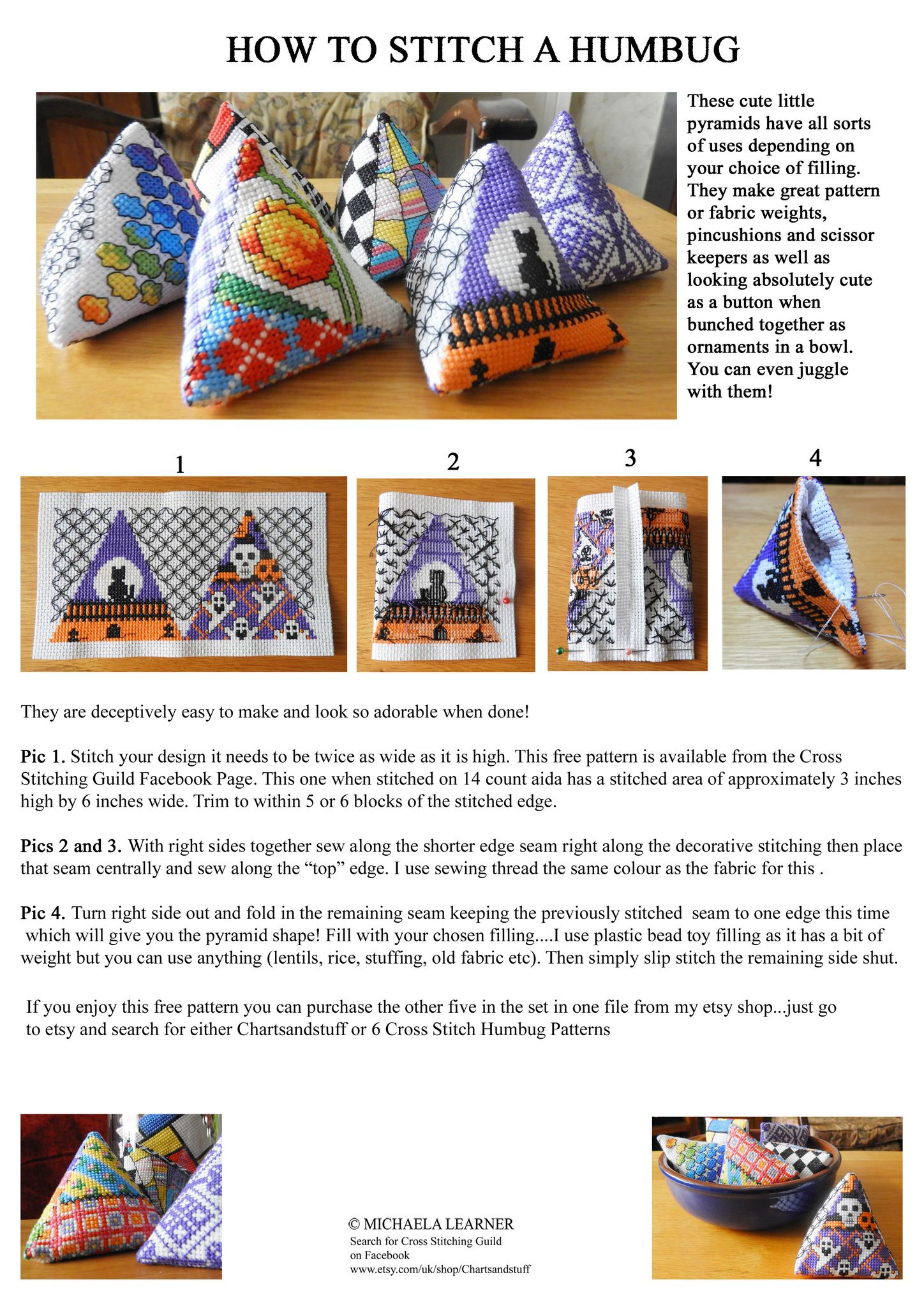 How to sew a Humbug with Freebie... - Cross Stitching Guild | Facebook
