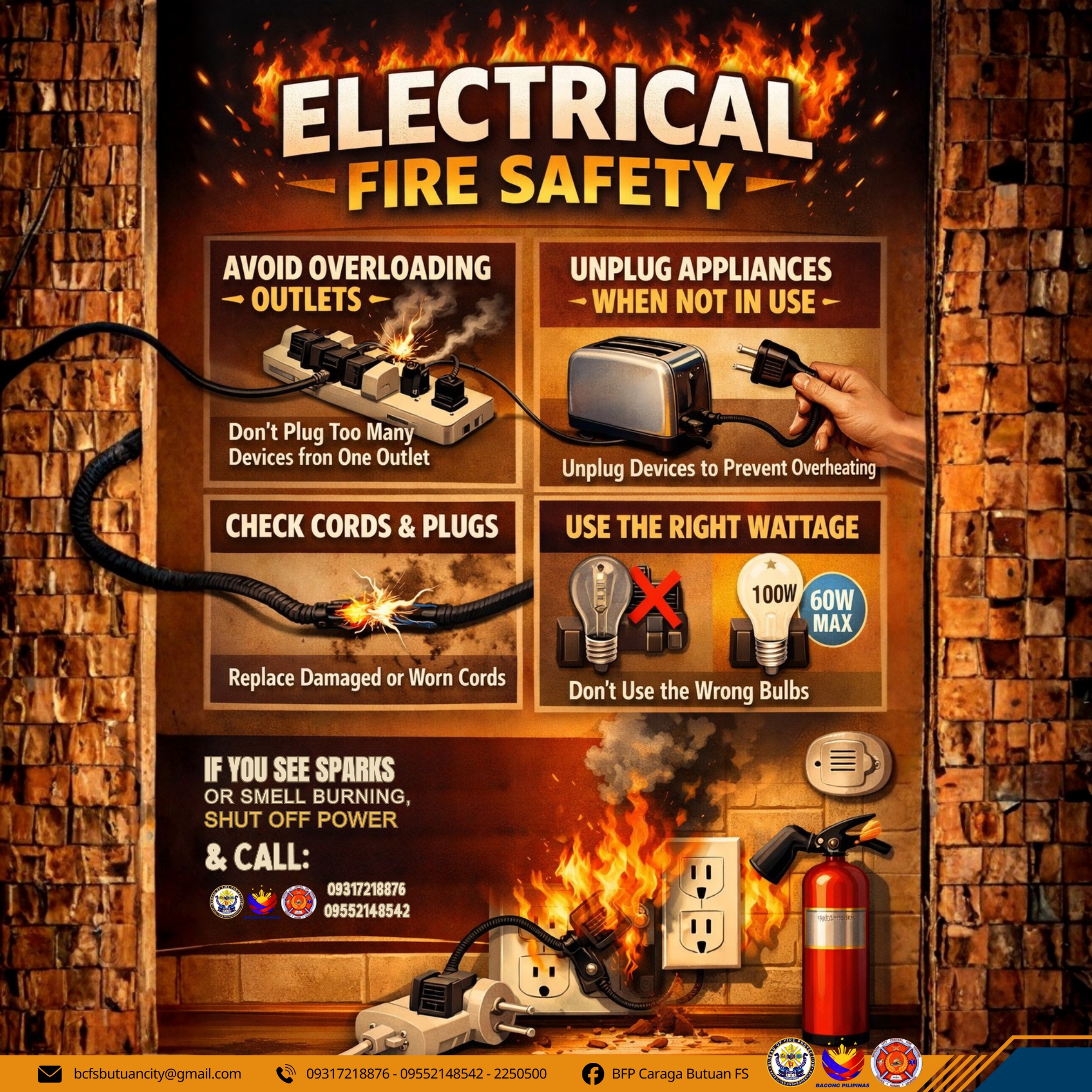 Bfp Caraga Butuan - FIRE SAFETY TIPS | 27 JAN 2026 ⚡ Electrical Fire ...