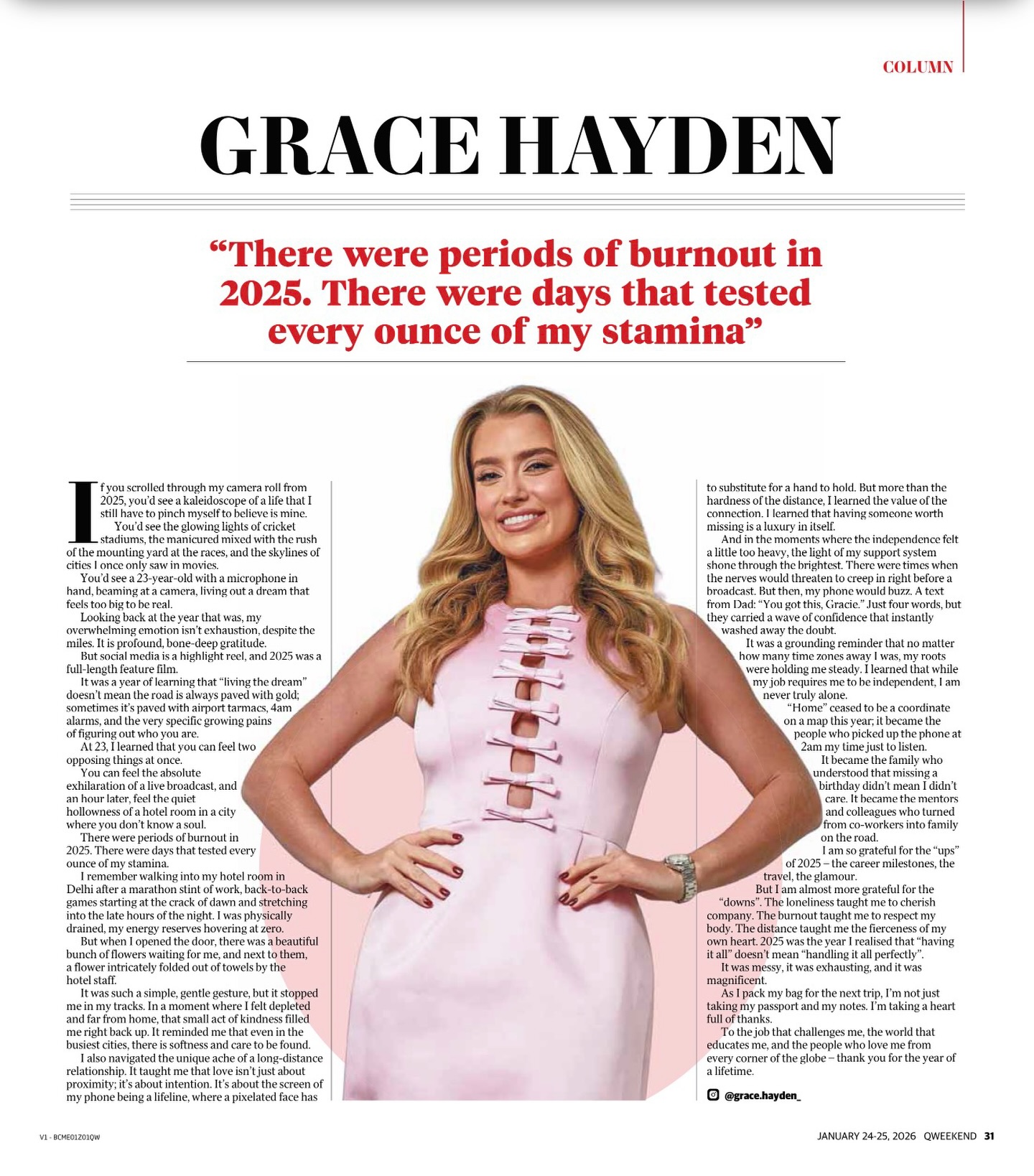 Grace - Living the dream doesn’t mean the road is always paved with ...