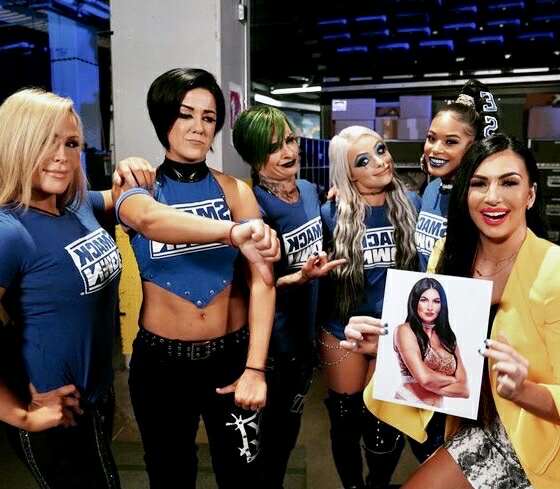 Wrestling - This image shows a group of prominent WWE female Superstars ...