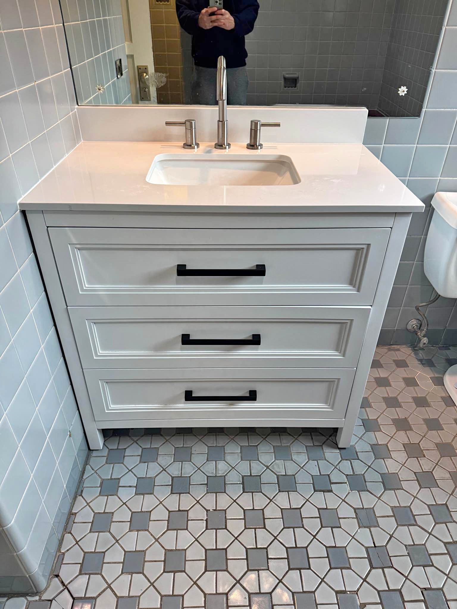 Allen Roth bathroom vanity with sink and faucet - Vanities & Makeup