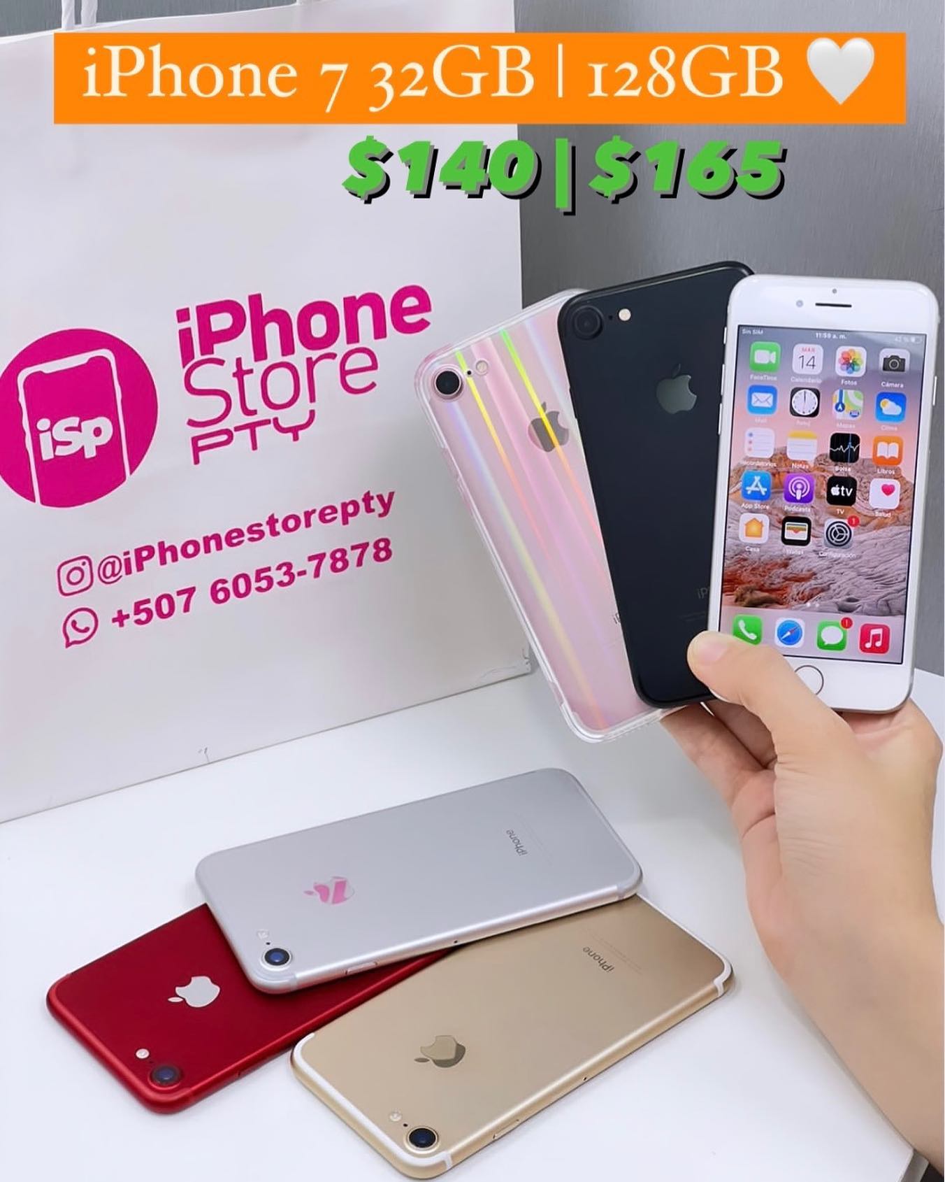 Iphone Store PTY - 💕iPhone 7 32GB $140 💕iPhone 7 128GB $165 Incluye ...