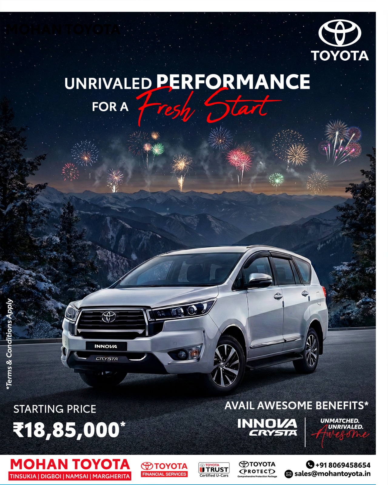 🚗A fresh start of 2026 deserves... - Mohan Toyota Tinsukia | Facebook