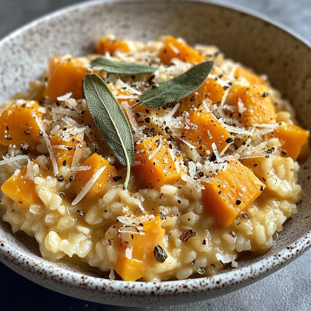 Ta - Risotto de courge butternut, sauge et parmesan Temps de cuisson ...