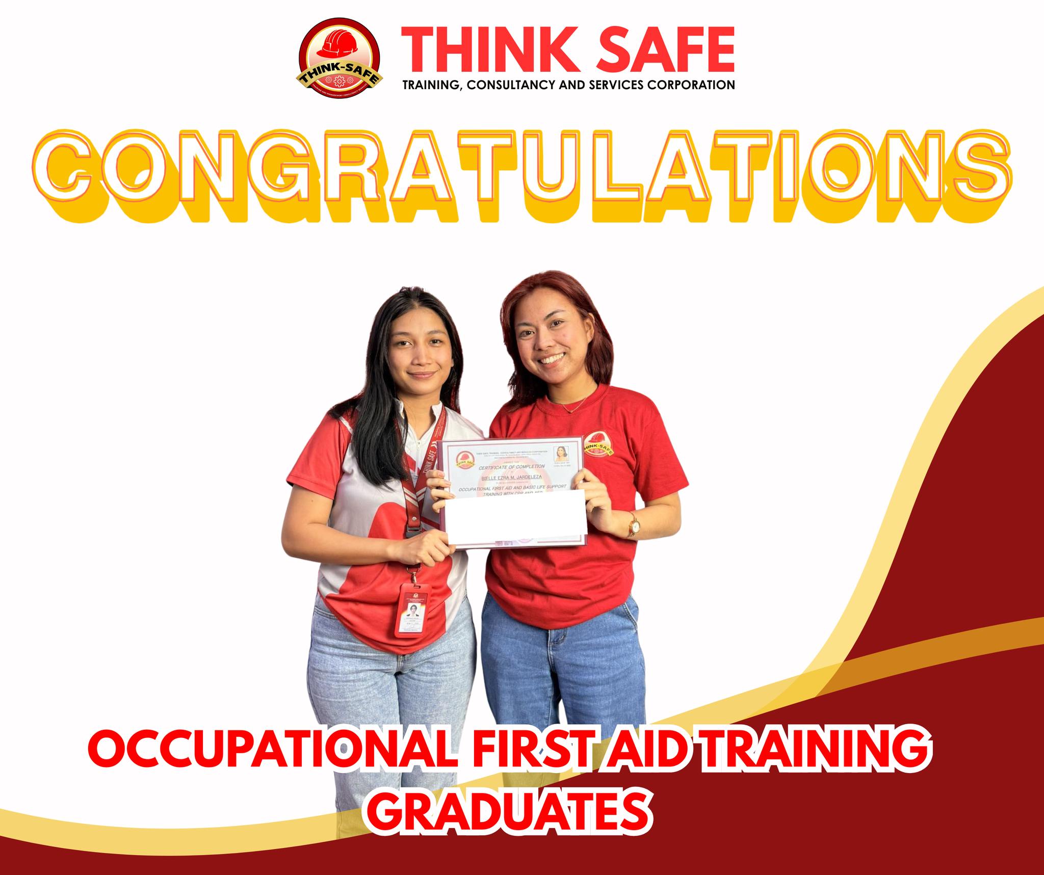 Congratulations... - Think Safe - First Aid Seminar | Facebook