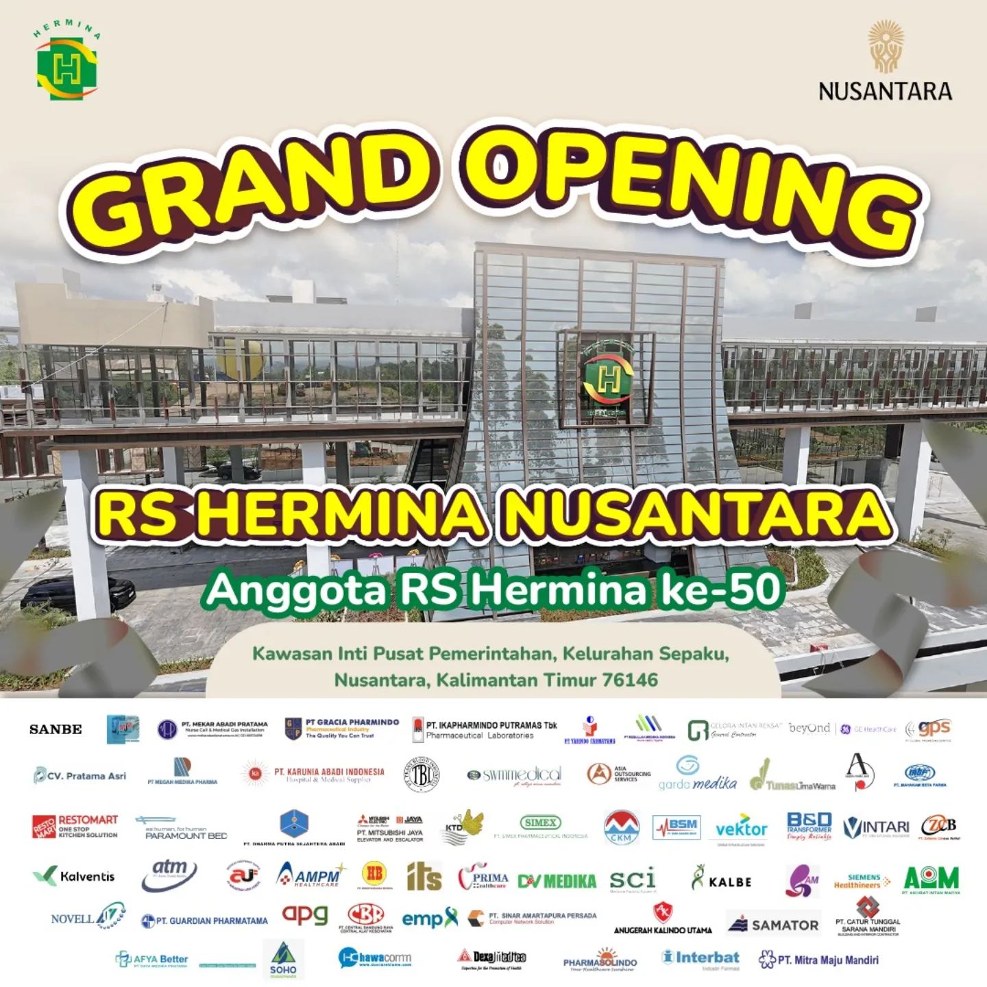 RSU - Telah Dibuka RS Hermina Nusantara Anggota RS Hermina ke-50 ini ...