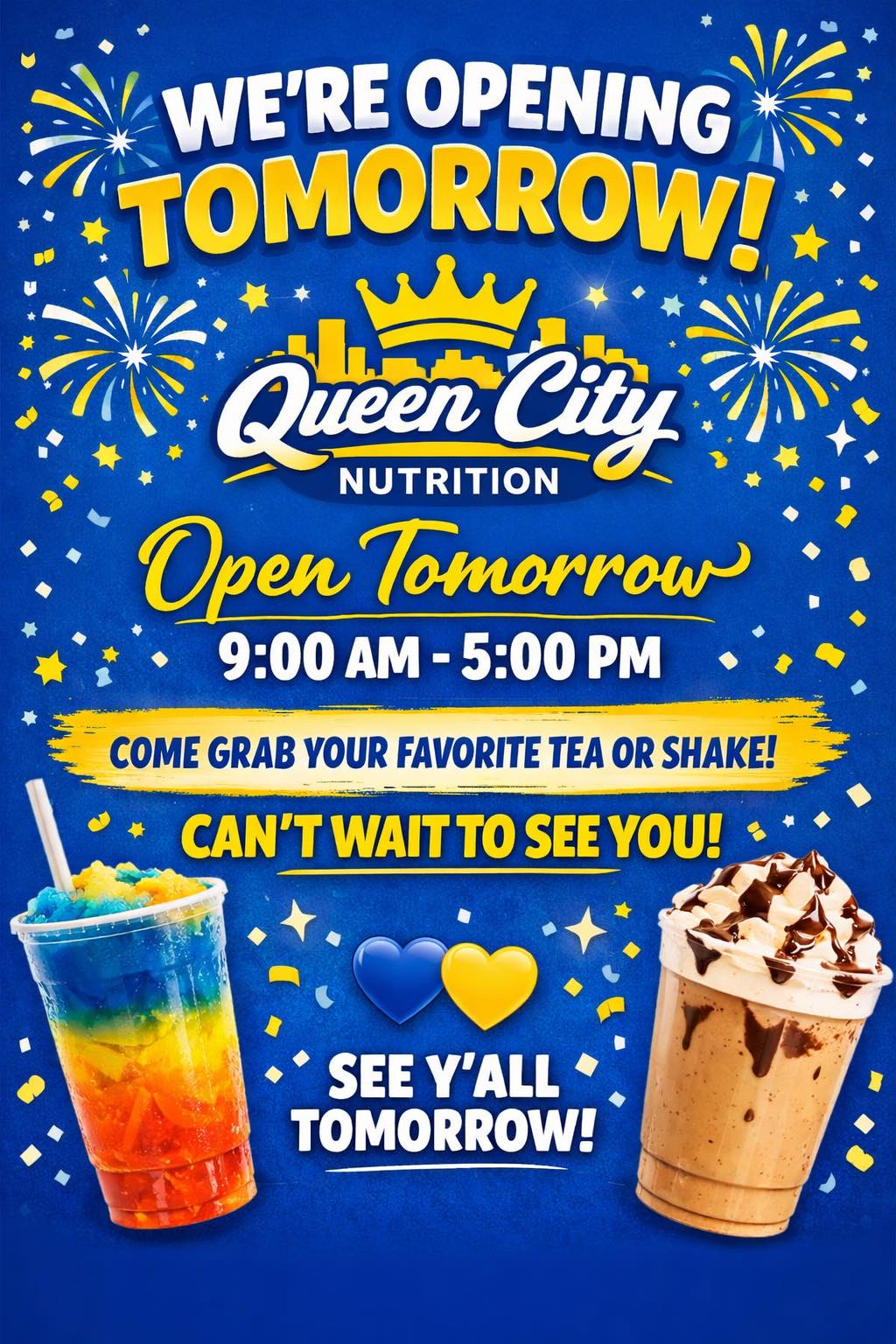 Queen - 🎉 WE’RE OPENING TOMORROW! 🎉 Queen City Nutrition will be open ...