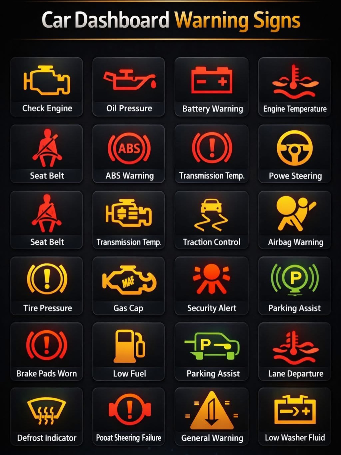 Autoreview46 - Car dashboard warning signs Car... | Facebook