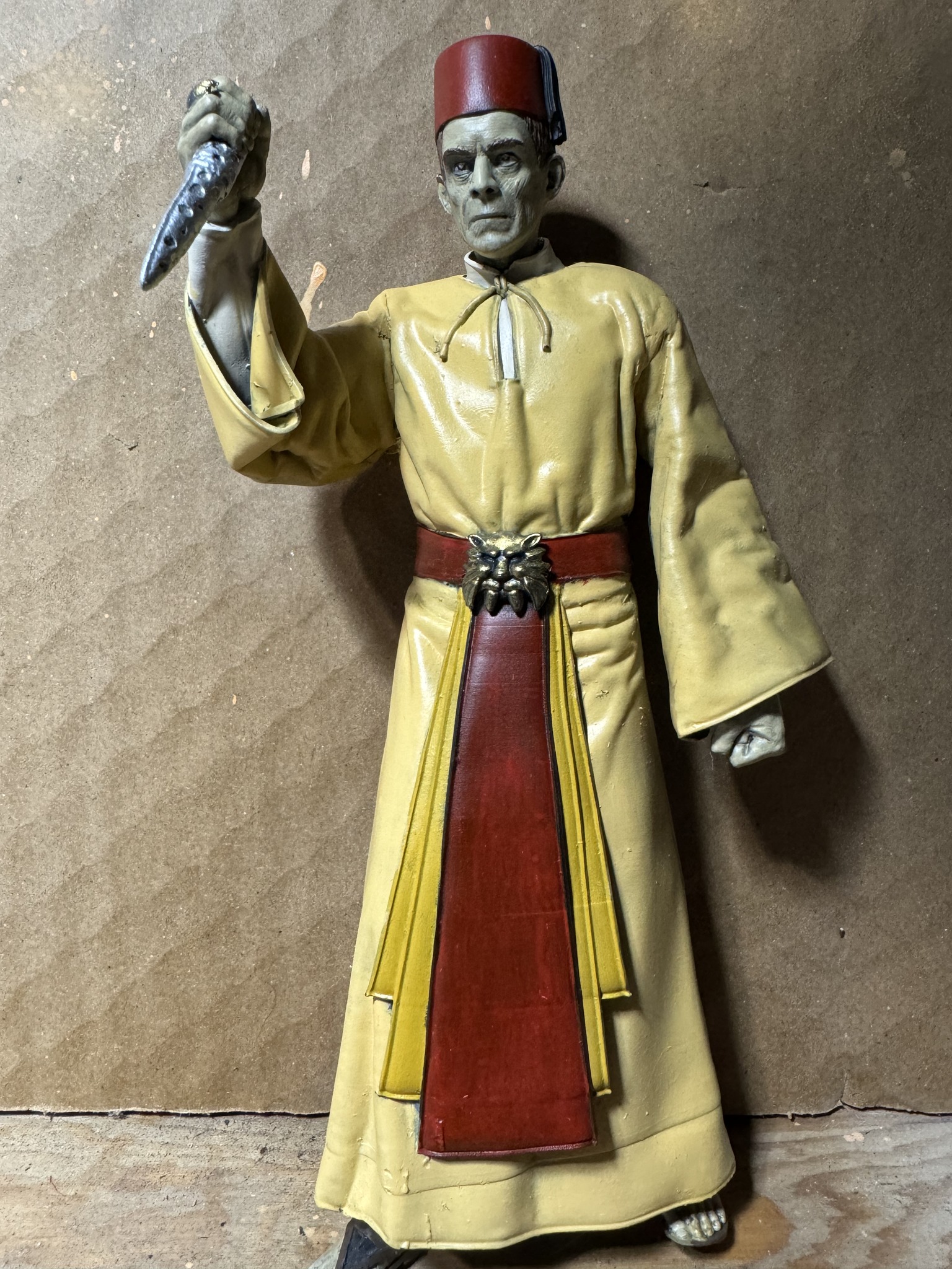 3D printed Karloff as Ardeth Bey figure painting