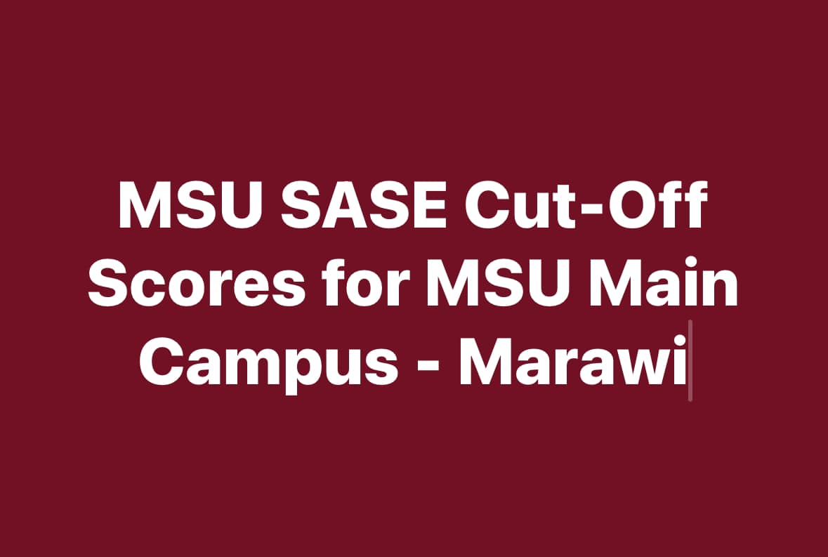 Mindanao - MSU SASE Cut-Off Scores for Mindanao State University Main ...