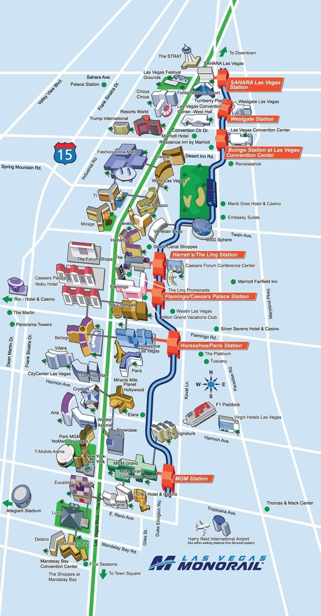 Las - UPDATED Las Vegas Monorail Map. 🚝 #vegas #lasvegas | Facebook