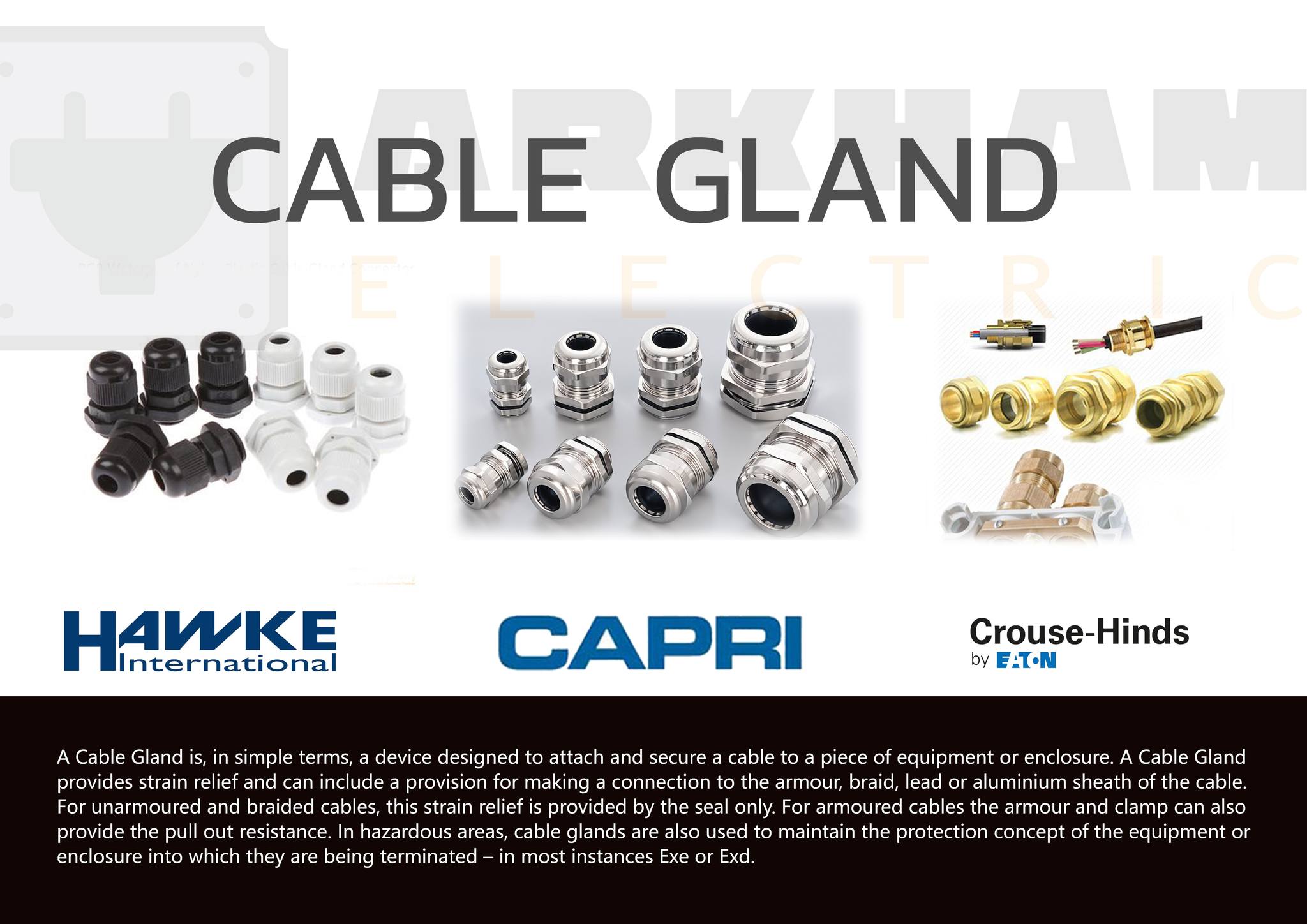 Arkham Electric - ทางอาร์คั่มจัดจำหน่าย Cable Gland ทั้ง... | Facebook