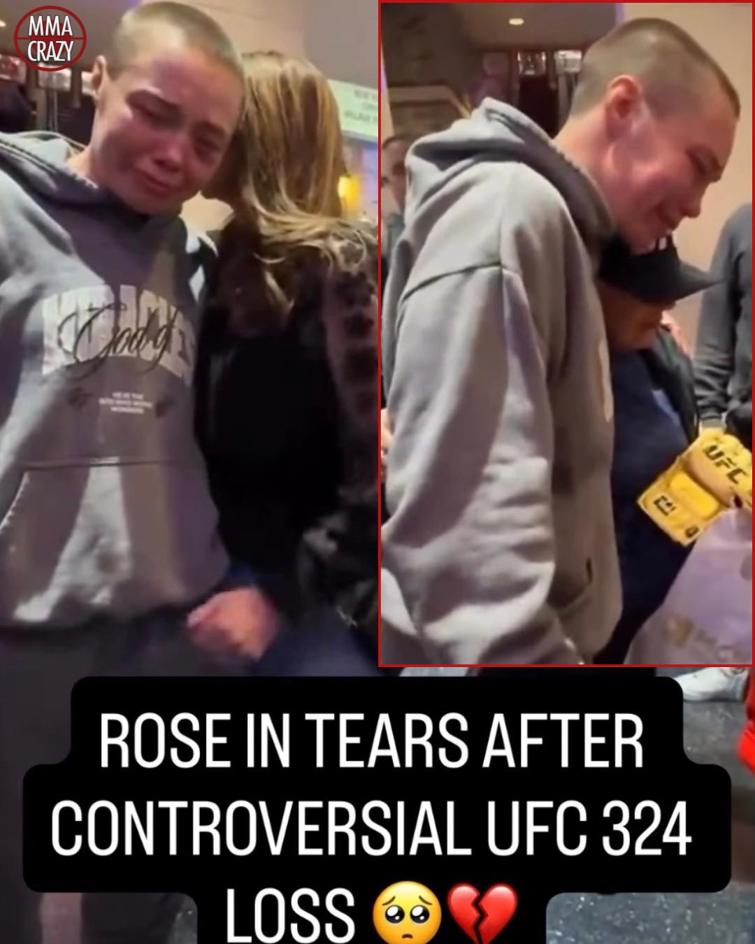 MMA Crazy - Rose Namajunas in tears following her loss to... | Facebook
