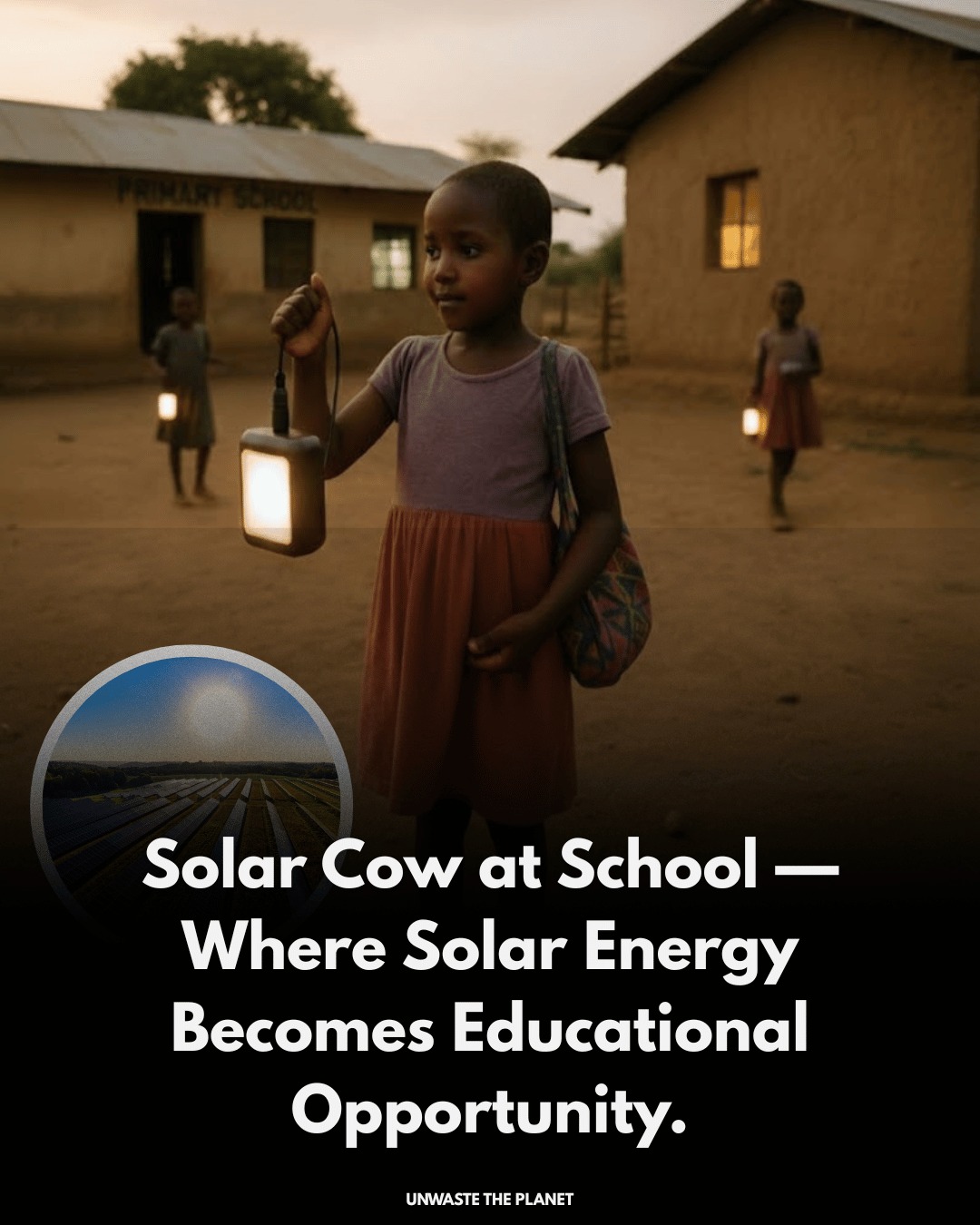 Unwaste - Outside a rural Kenyan school, a steel “Solar Cow” charging ...