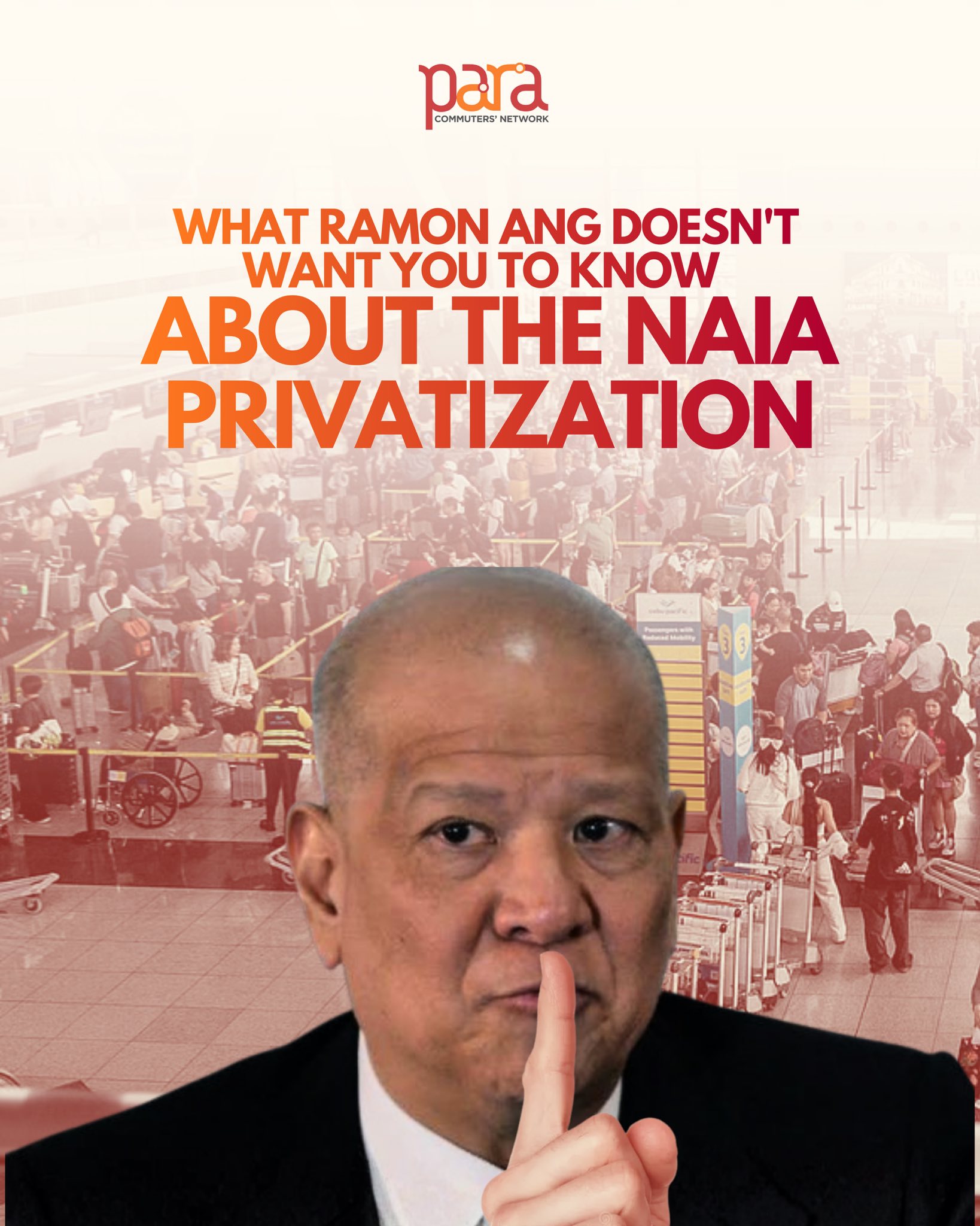 WHAT RAMON ANG DOESN'T WANT... - PARA - Commuters' Network | Facebook