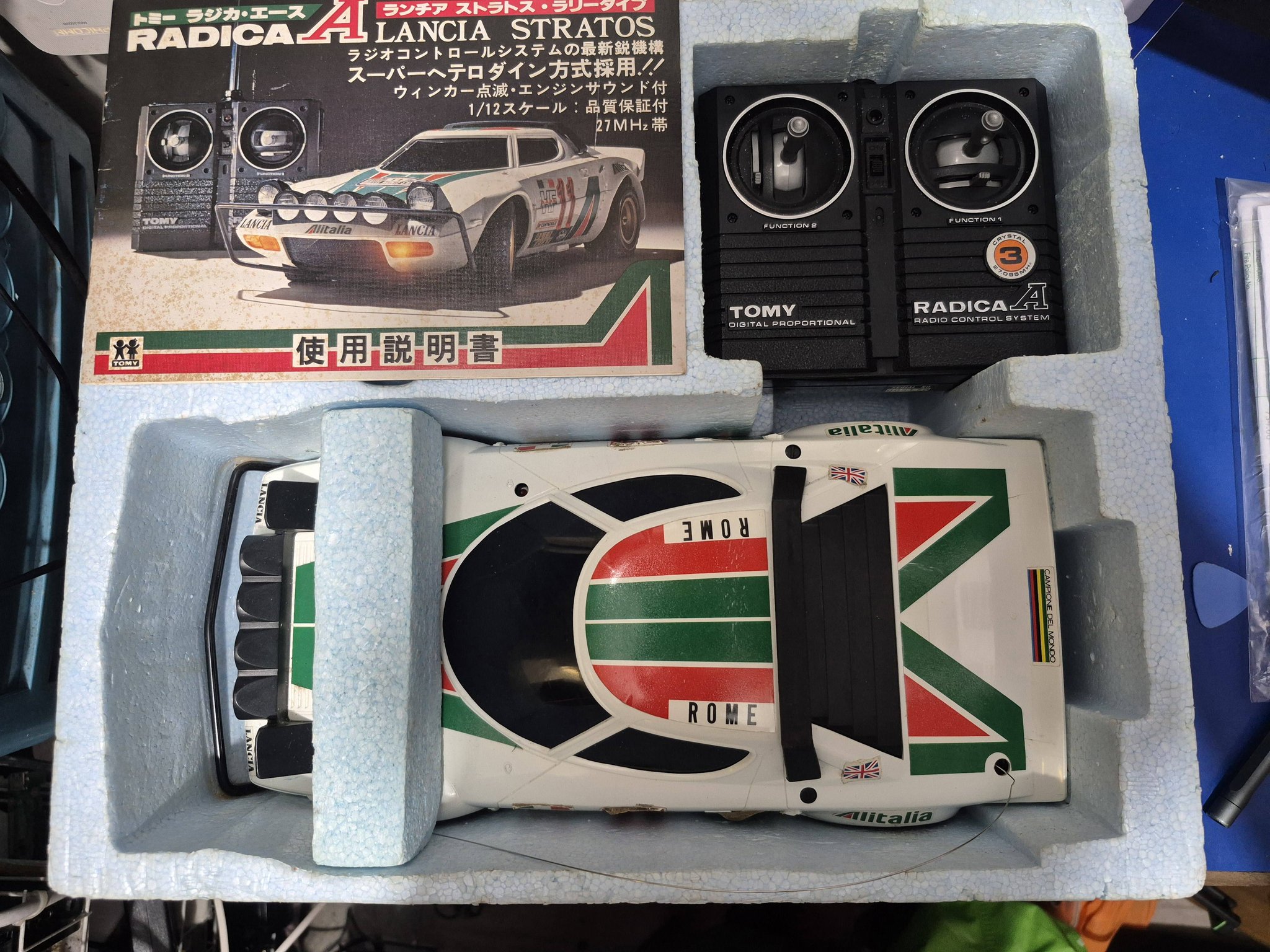 Vintage Tomy Radica A Lancia Stratos Rally Type RC 1/12 scale