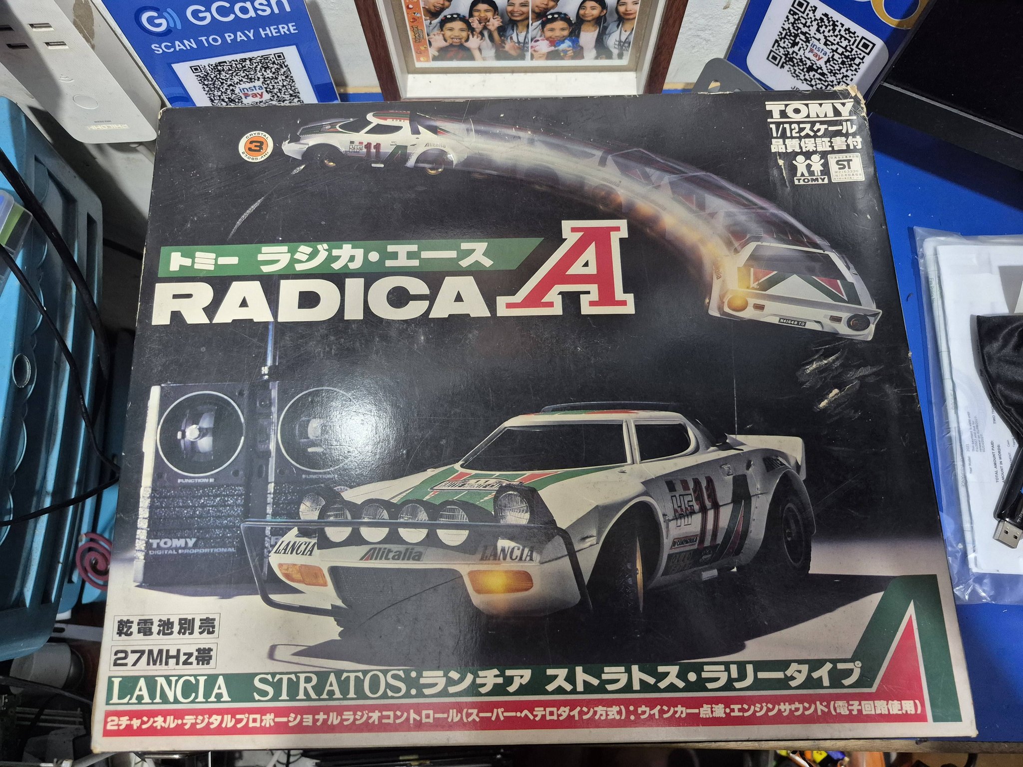 Vintage Tomy Radica A Lancia Stratos Rally Type RC 1/12 scale