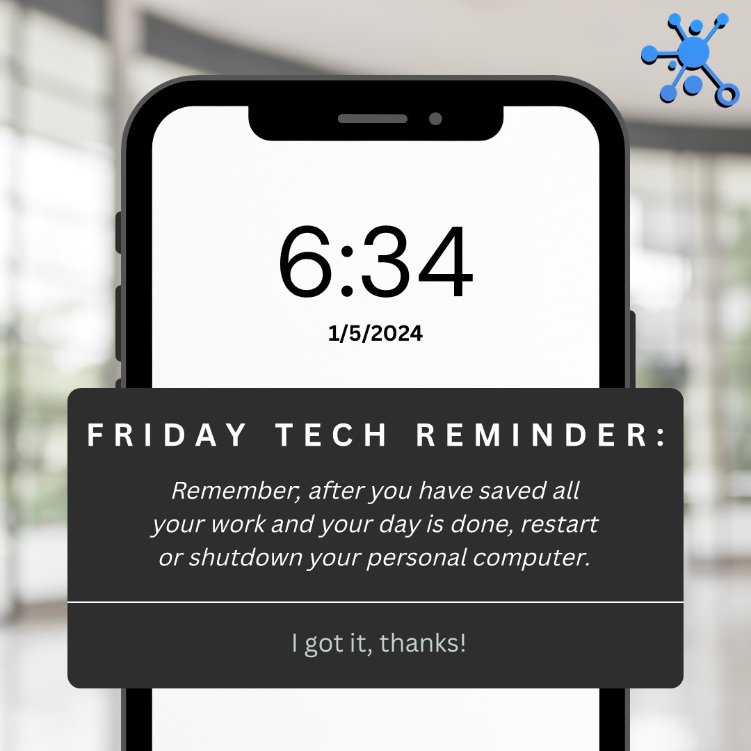 📅 Friday Tech Reminder! Remember... - Alliance Computers | Facebook