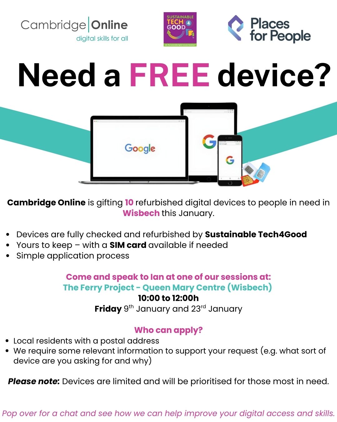 Wisbech Discussion Forum | Are you in need of a FREE digital device ...