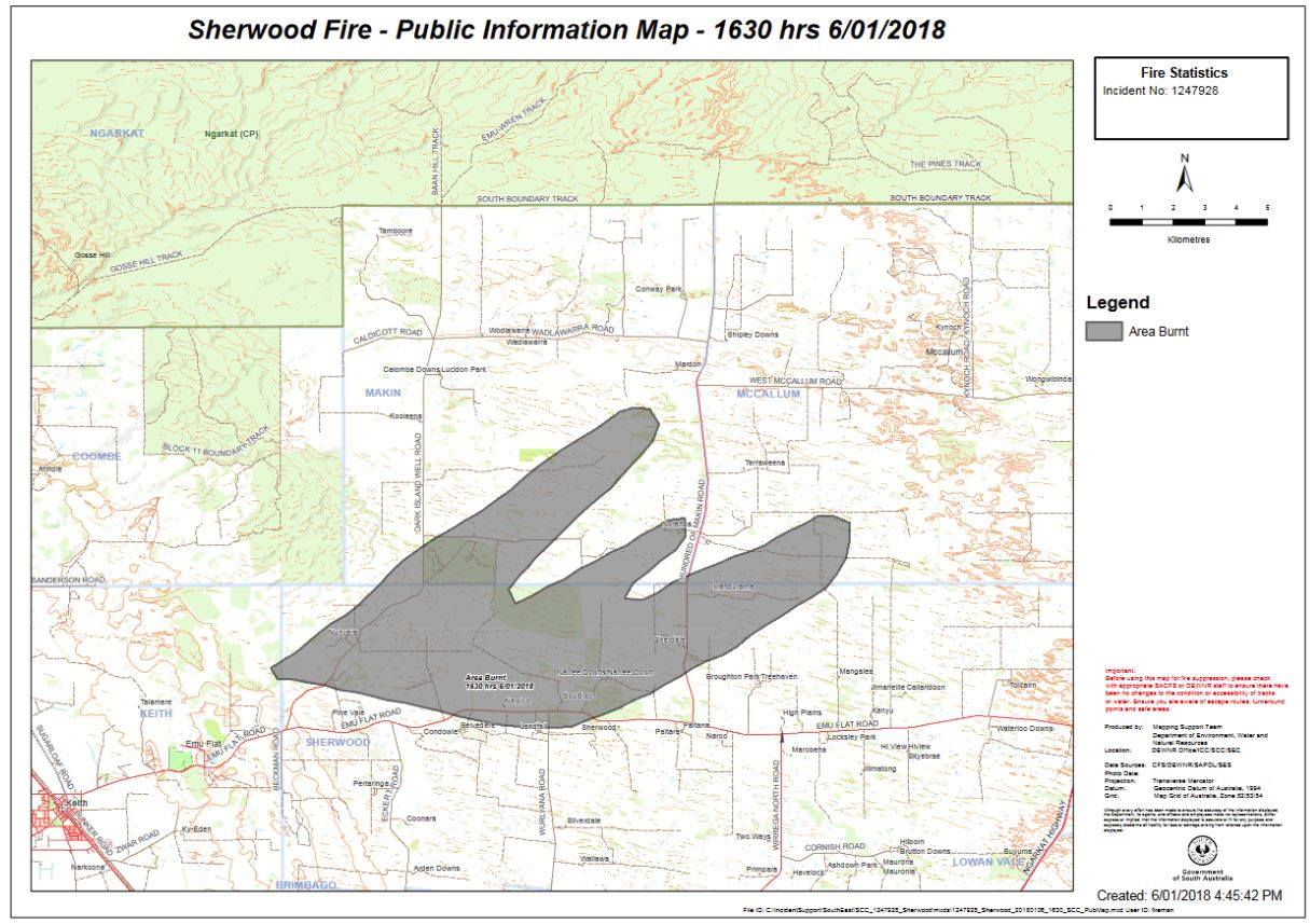 ABC Emergency - A map supplied by the SA Country Fire... | Facebook