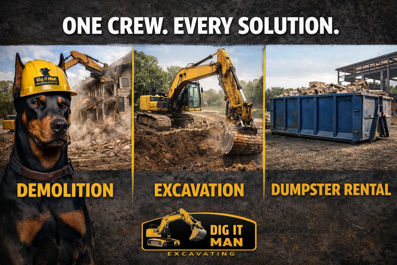 🚜💥🗑️ One Call. Total Site... - Dig It Man Excavating | Facebook