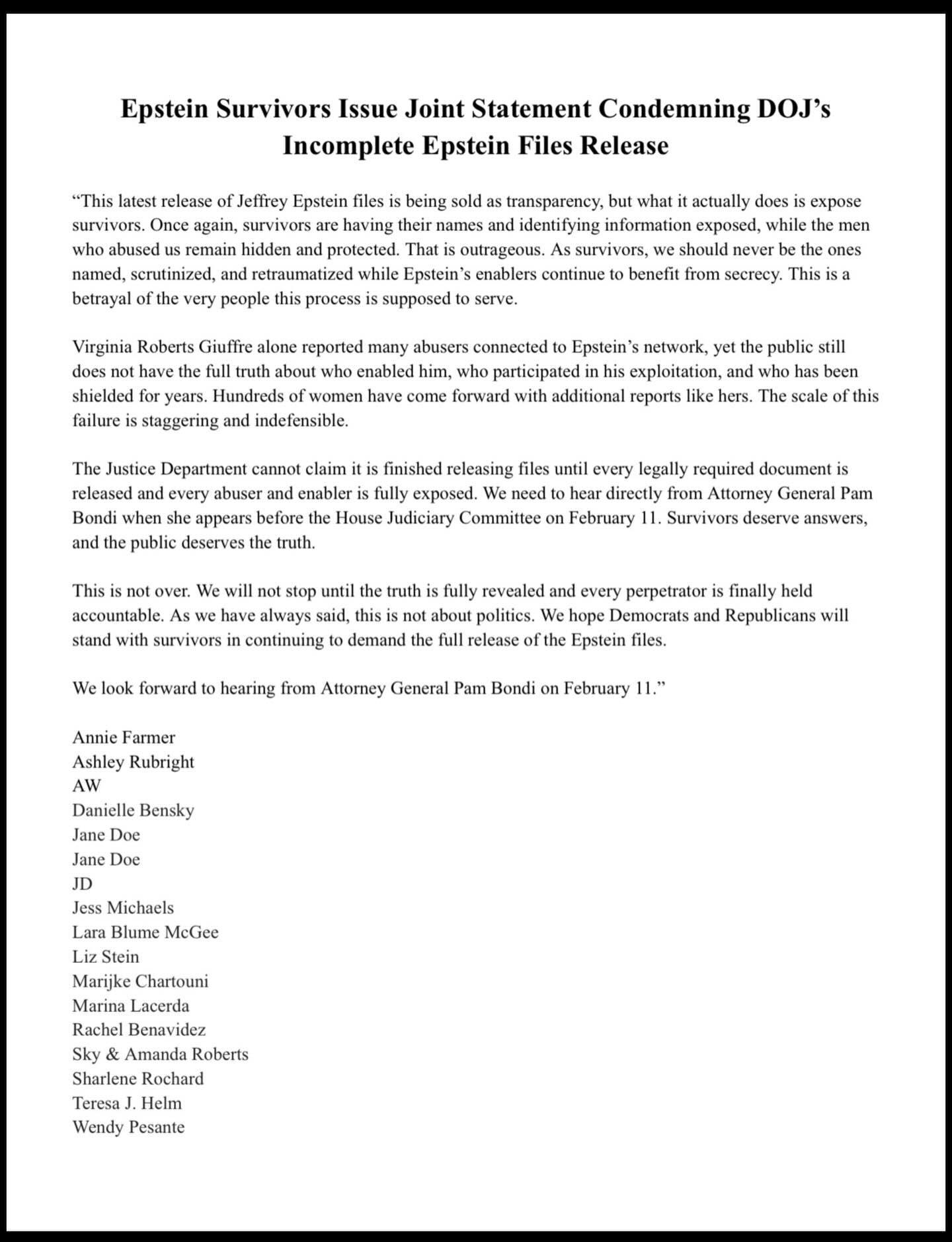 Jess - “This latest release of Jeffrey Epstein files is being sold as ...