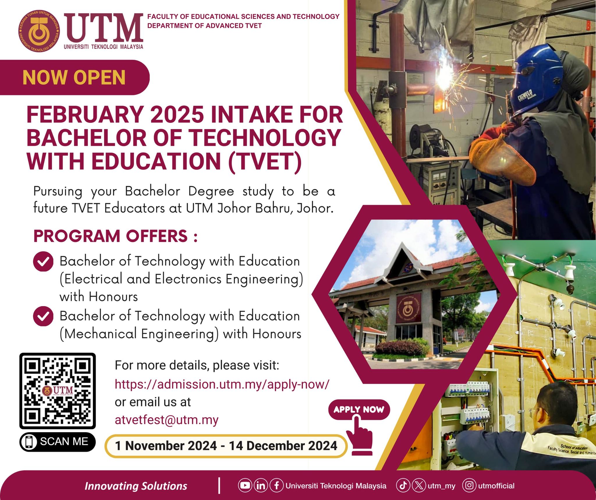 🎓 Now Open! February 2025 Intake for Bachelor of Technology with ...