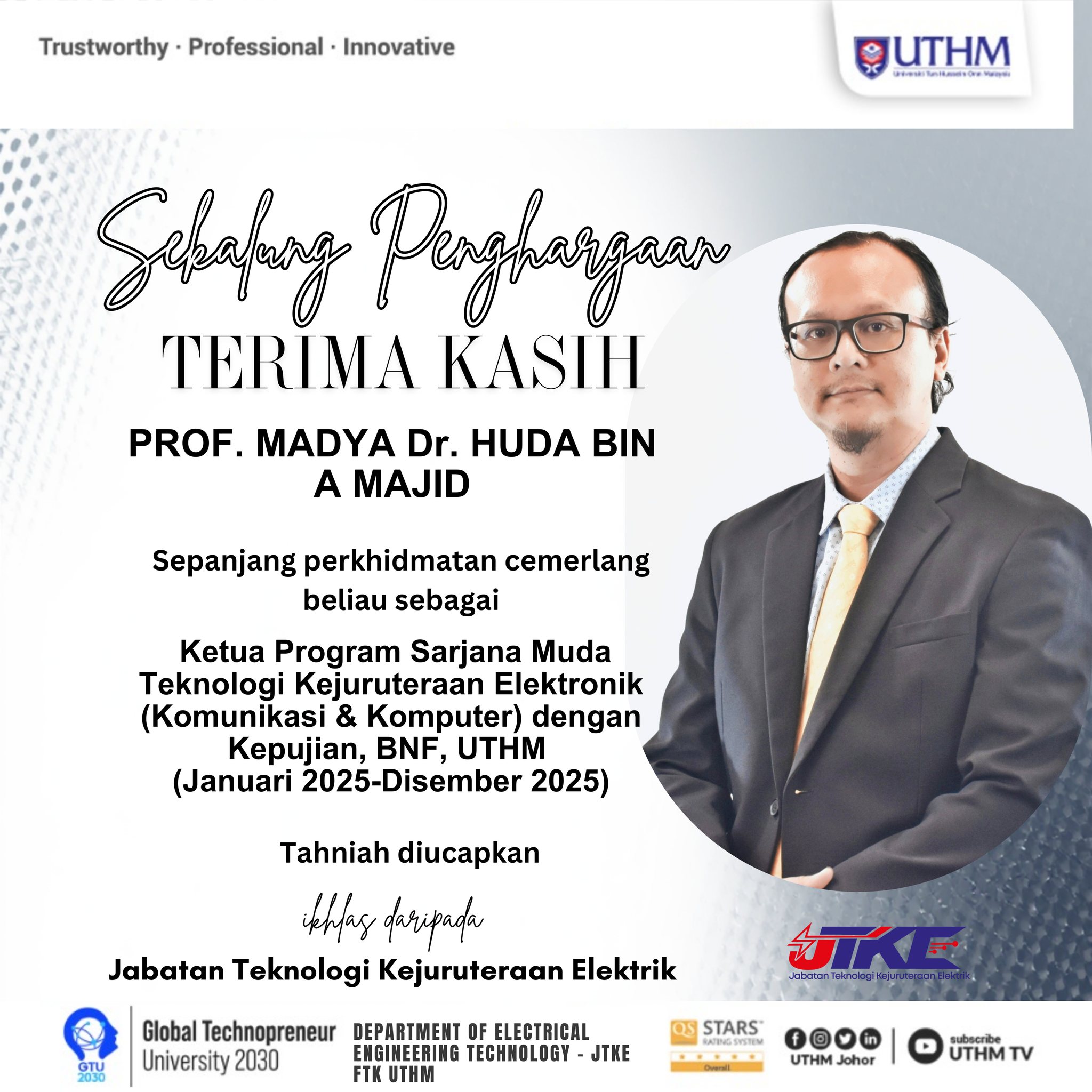 Department - Jabatan Teknologi Kejuruteraan Elektrik (JTKE), Fakulti ...