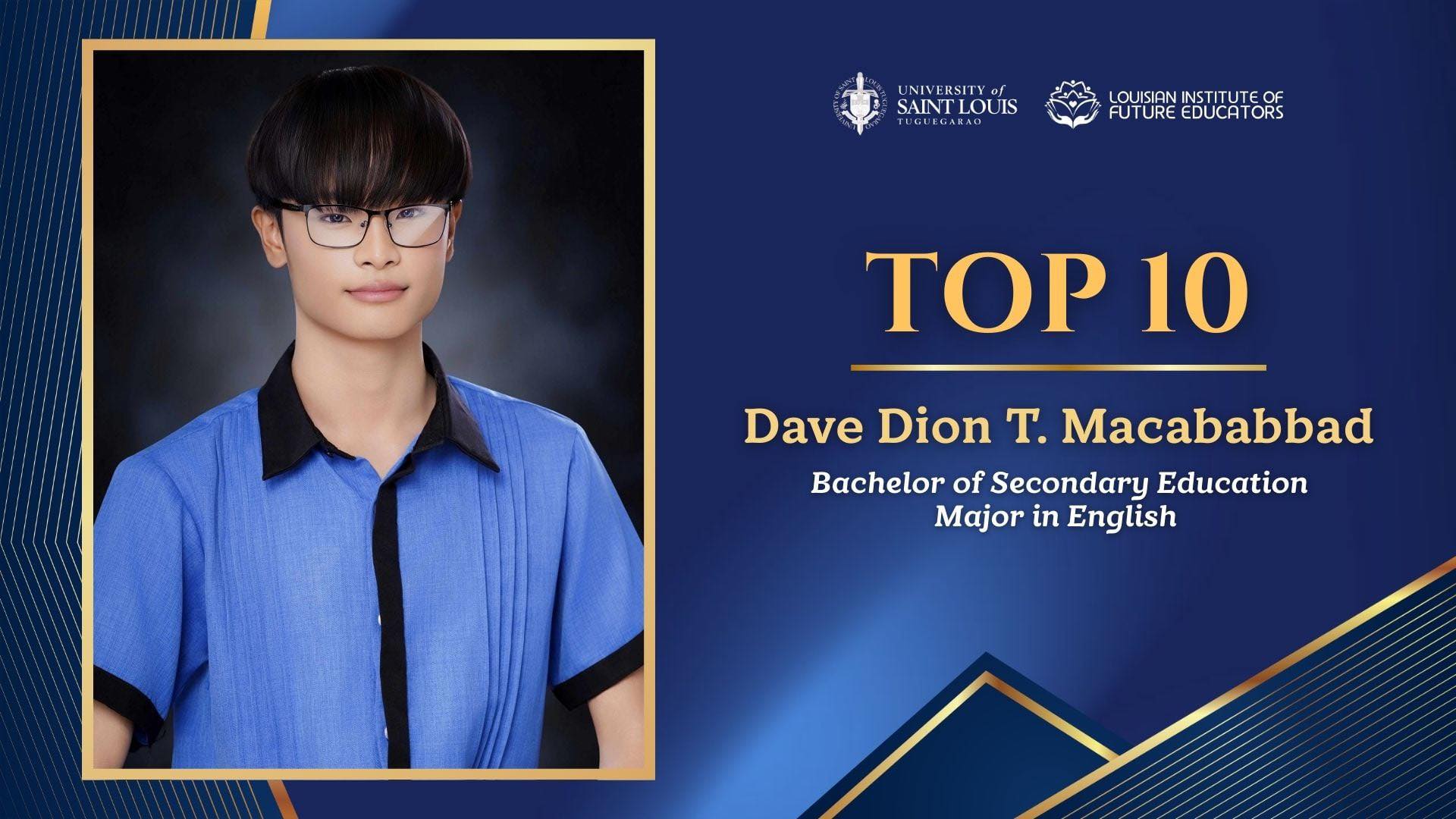 Dave Dion Turingan Macababbad