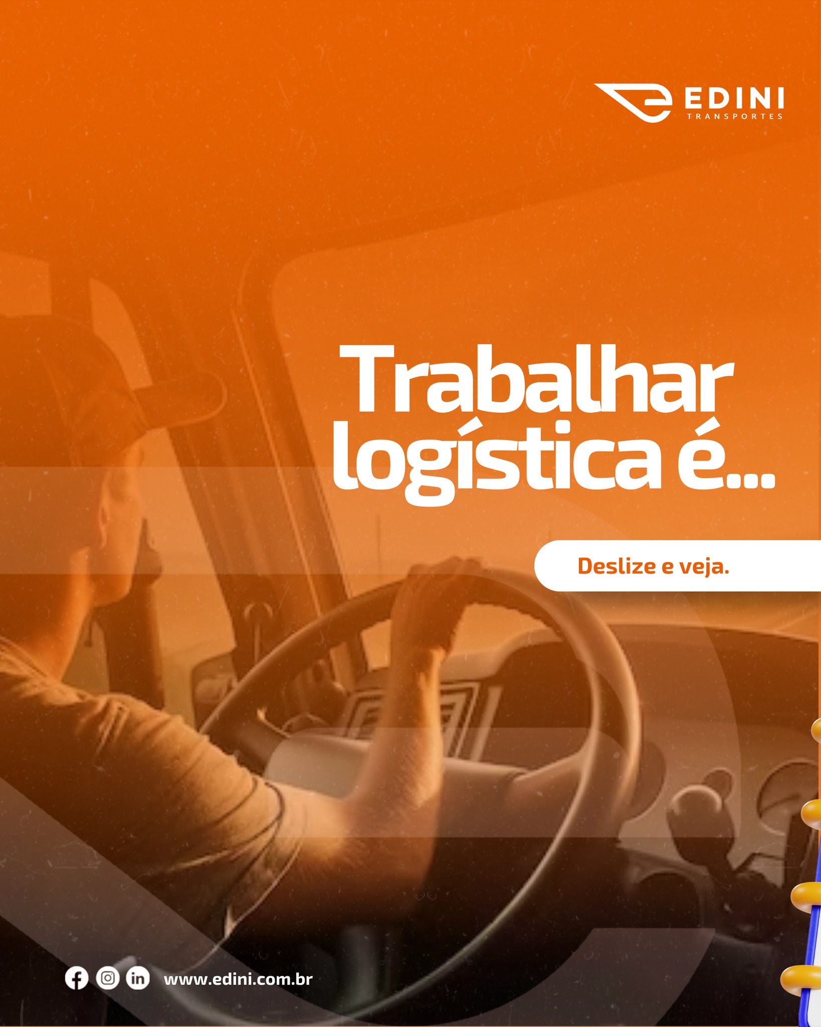 👉 Trabalhar com logística é participar... - Edini Transportes