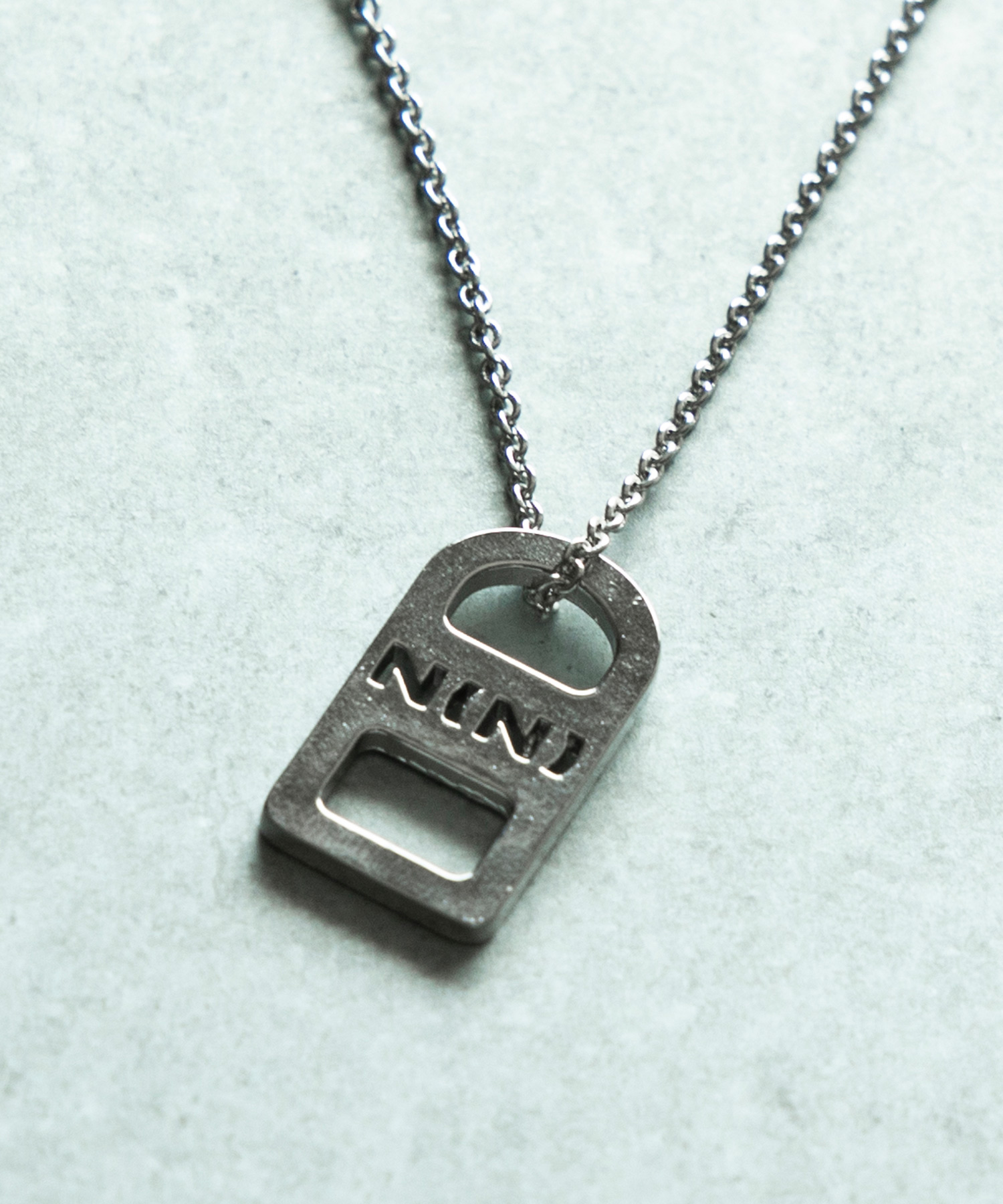 Number - - PRE ORDER - N(N) LOGO PLATE HOLE NECKLACE n-nine-store 