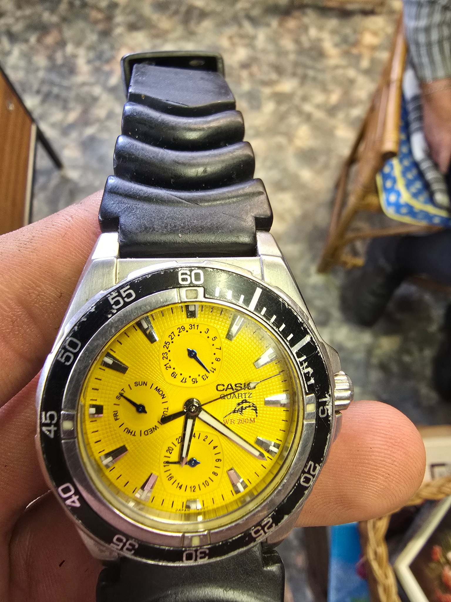 CASIO W-36 80s“CASIO Marlin” Yellow Vint CASIO W-36 80s“CASIO