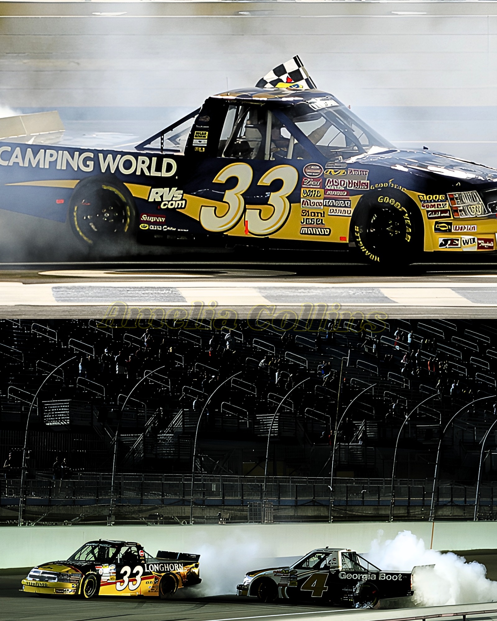 Amelia - The night air at Texas Motor Speedway felt heavy, the kind ...