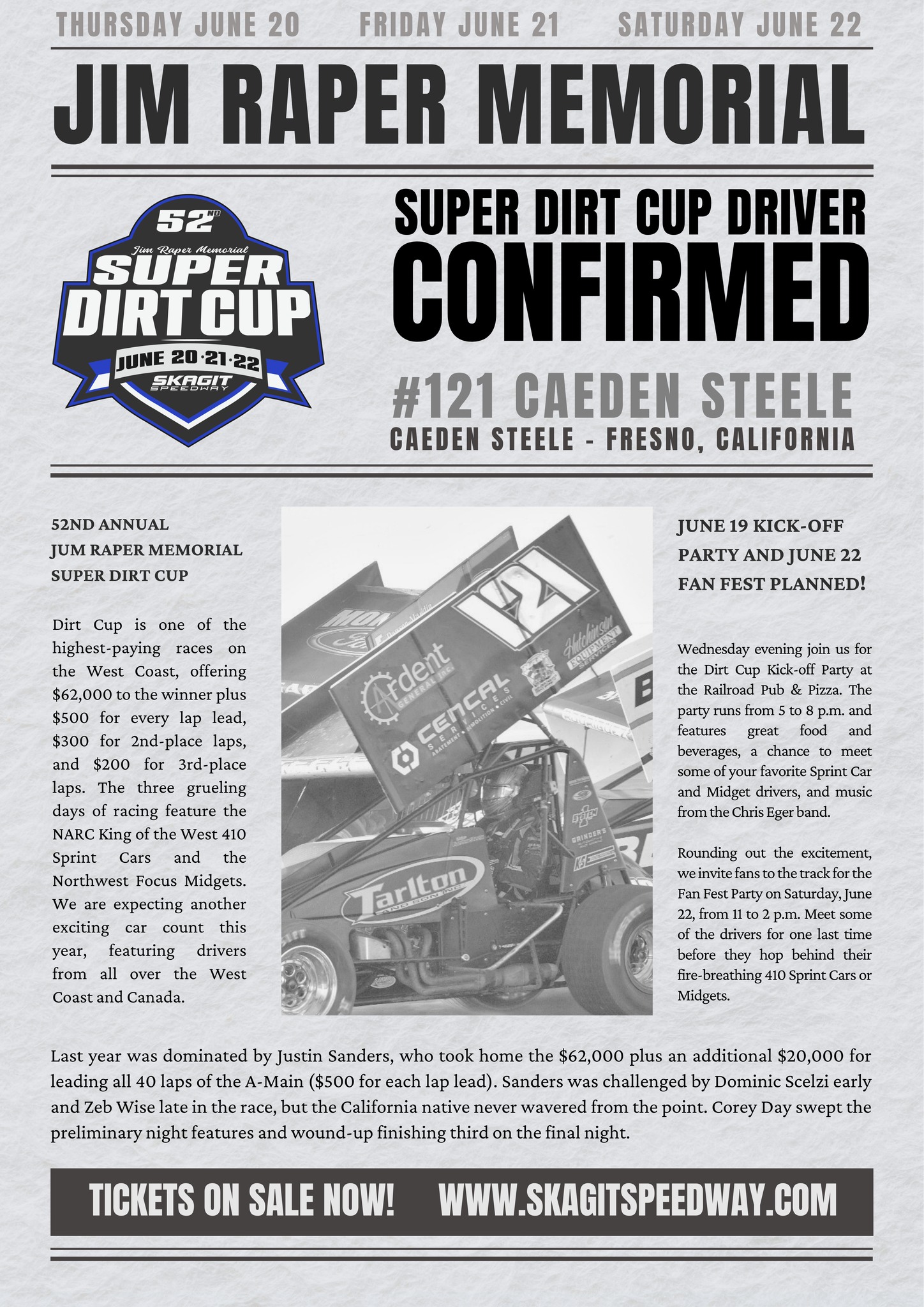 Skagit Speedway - #SuperDirtCup ️CONFIRMED •• CAEDEN...