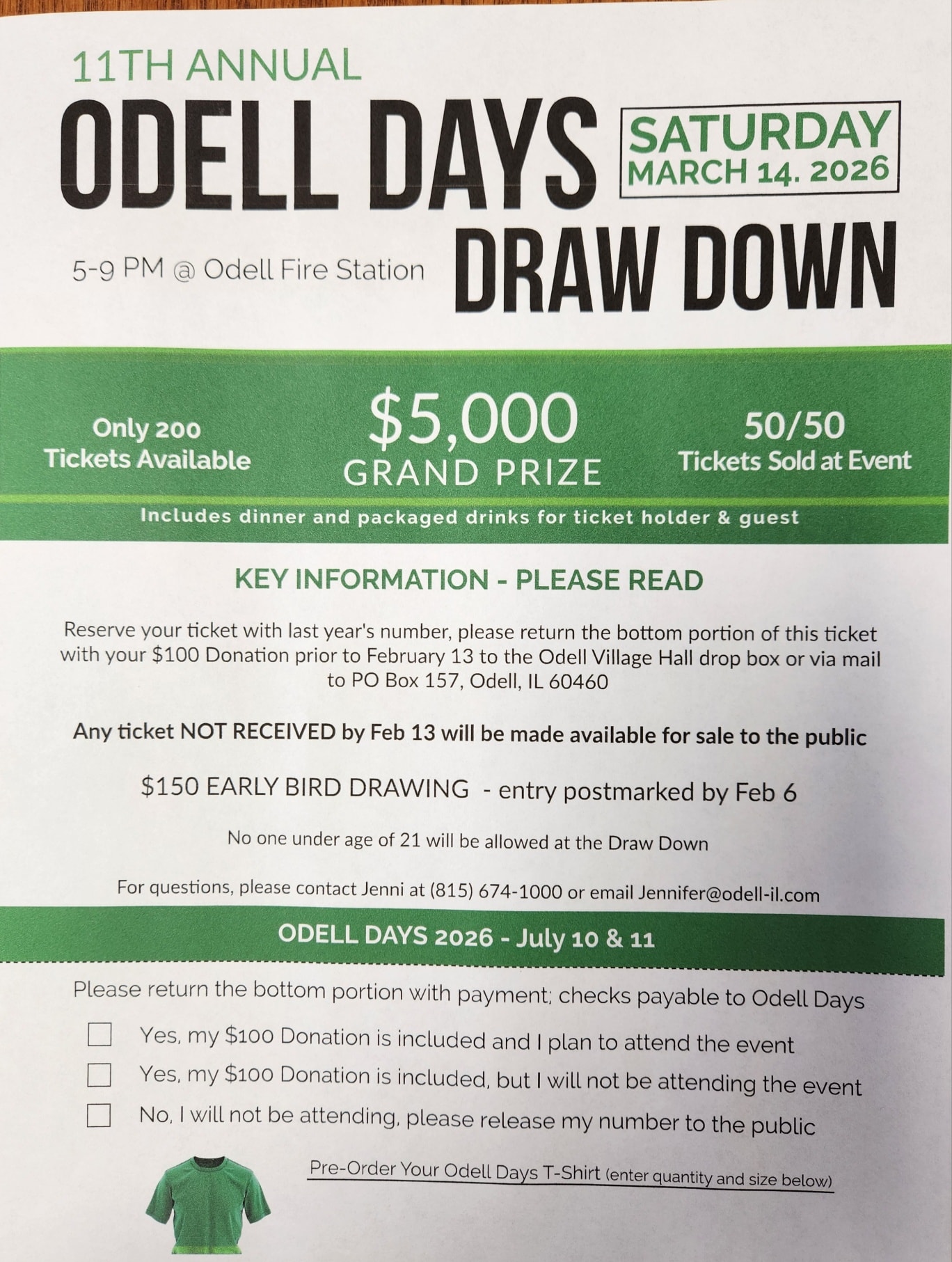 Odell - 2026 Drawdown Letters were mailed out last week! Text me if you ...
