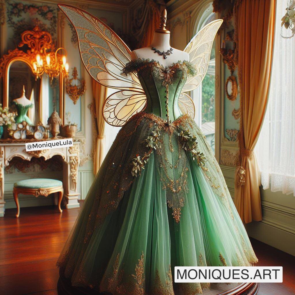 what shade of green is tinkerbell dress Wedding with Raindrop Moon Suncatcher 💚🌙 Avery