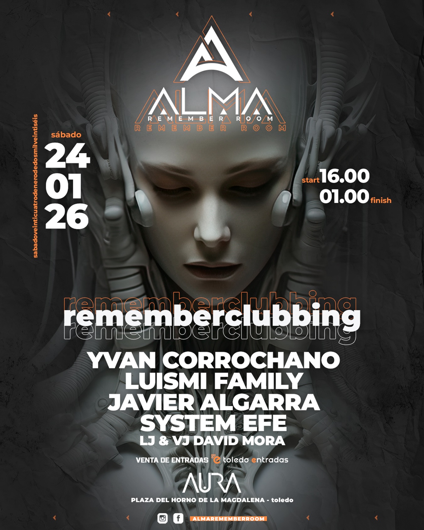 Toledo - 💥 Alma Remember Room 🗓️ Sábado 24 de enero de 2026 📍 Aura ...