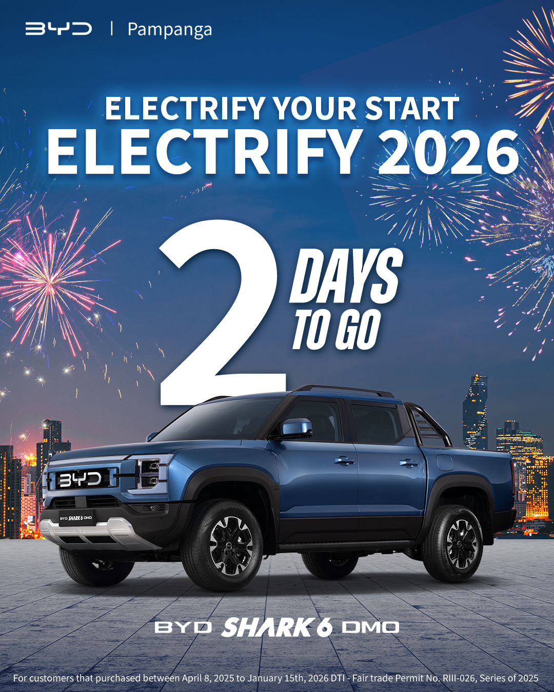 BYD - 2 DAYS TO GO – BYD SHARK 6 DMO Power that performs. Promos that ...