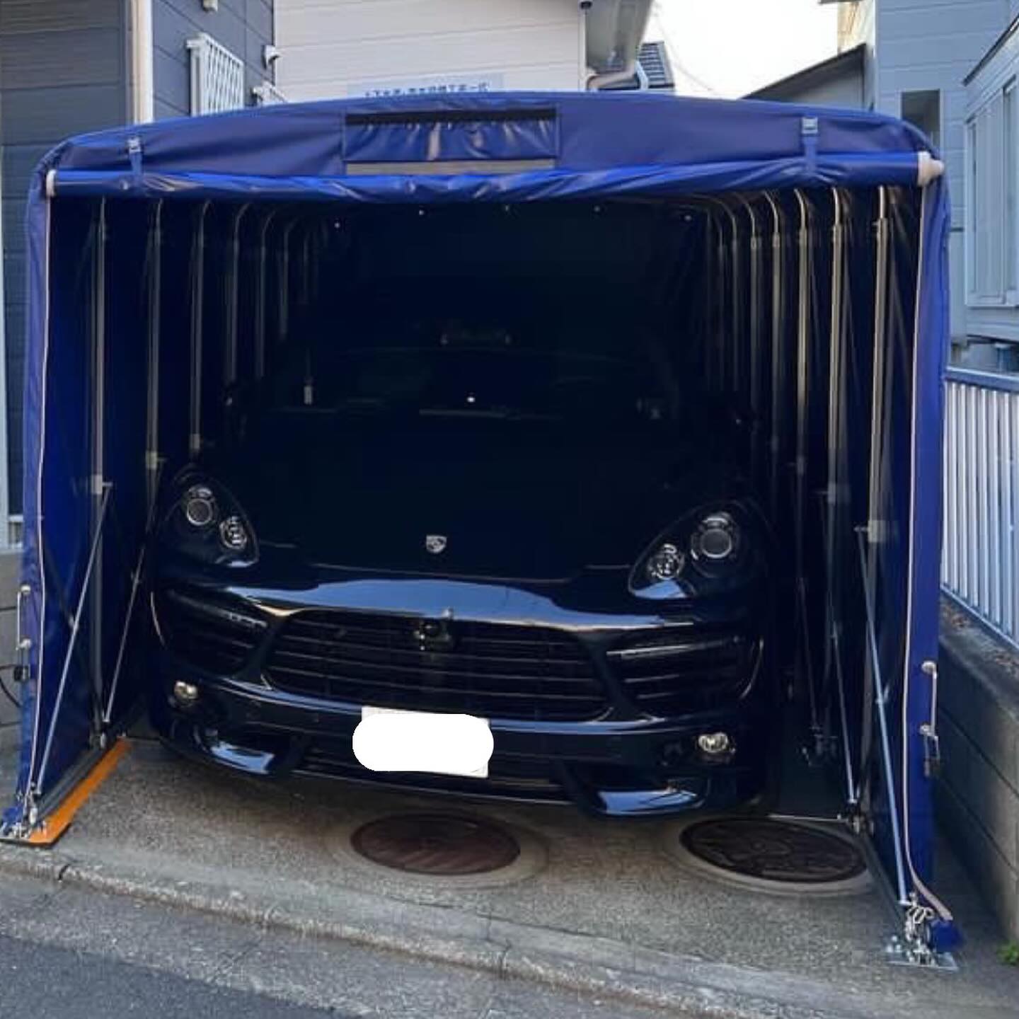アコーディオンガレージ 【車種】 ポルシェ カイエン 【幌】テイジン 