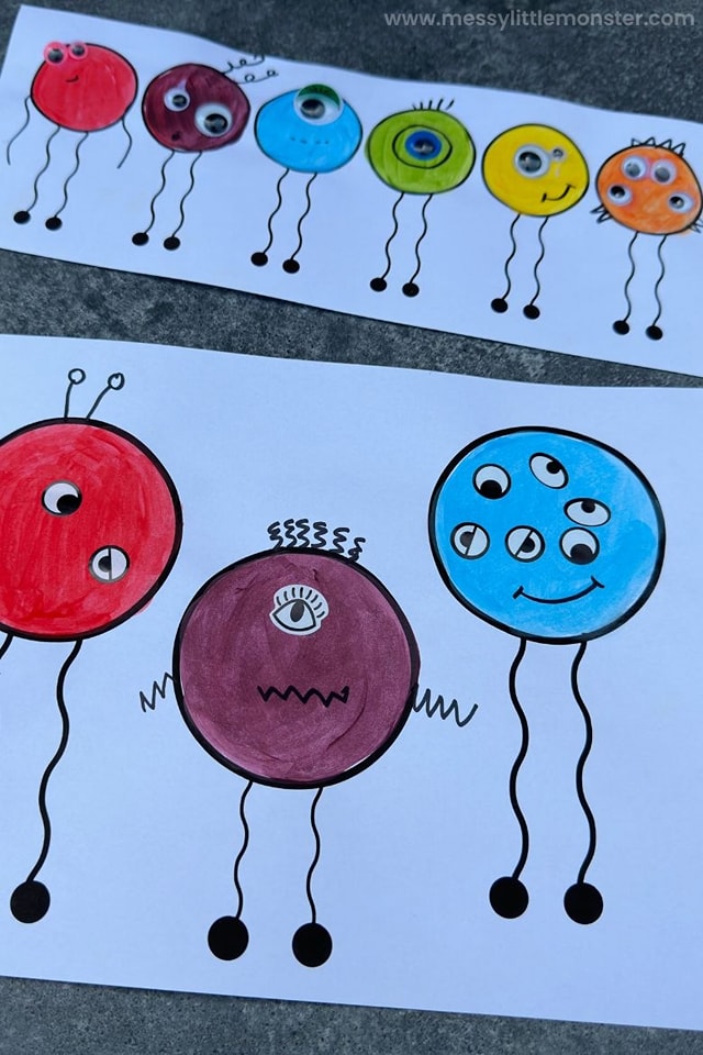 Monster Themed Color Mixing Art Project... - Kids art, craft and ...
