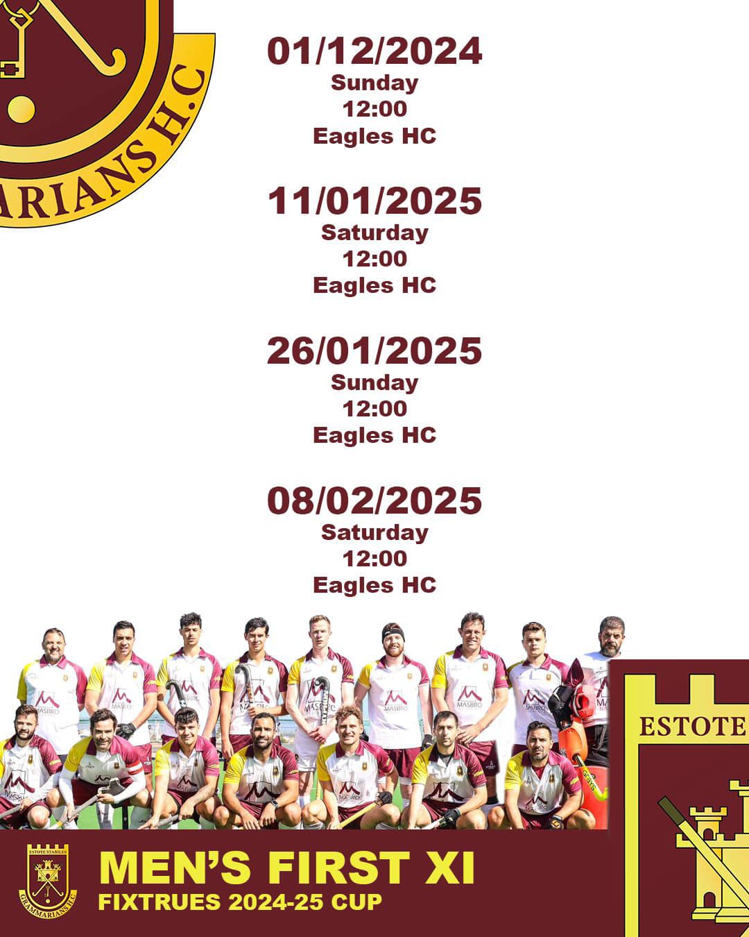 Grammarians - 🏑 Grammarians’ First 11 Fixtures - Cup 2024-2025 🏆 Here ...