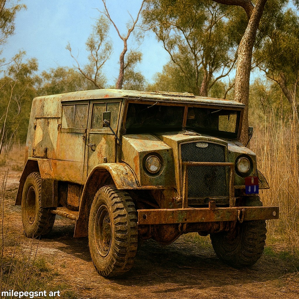 Mile - An artistic representation of a Ford CMP Artillery Tractor of ...