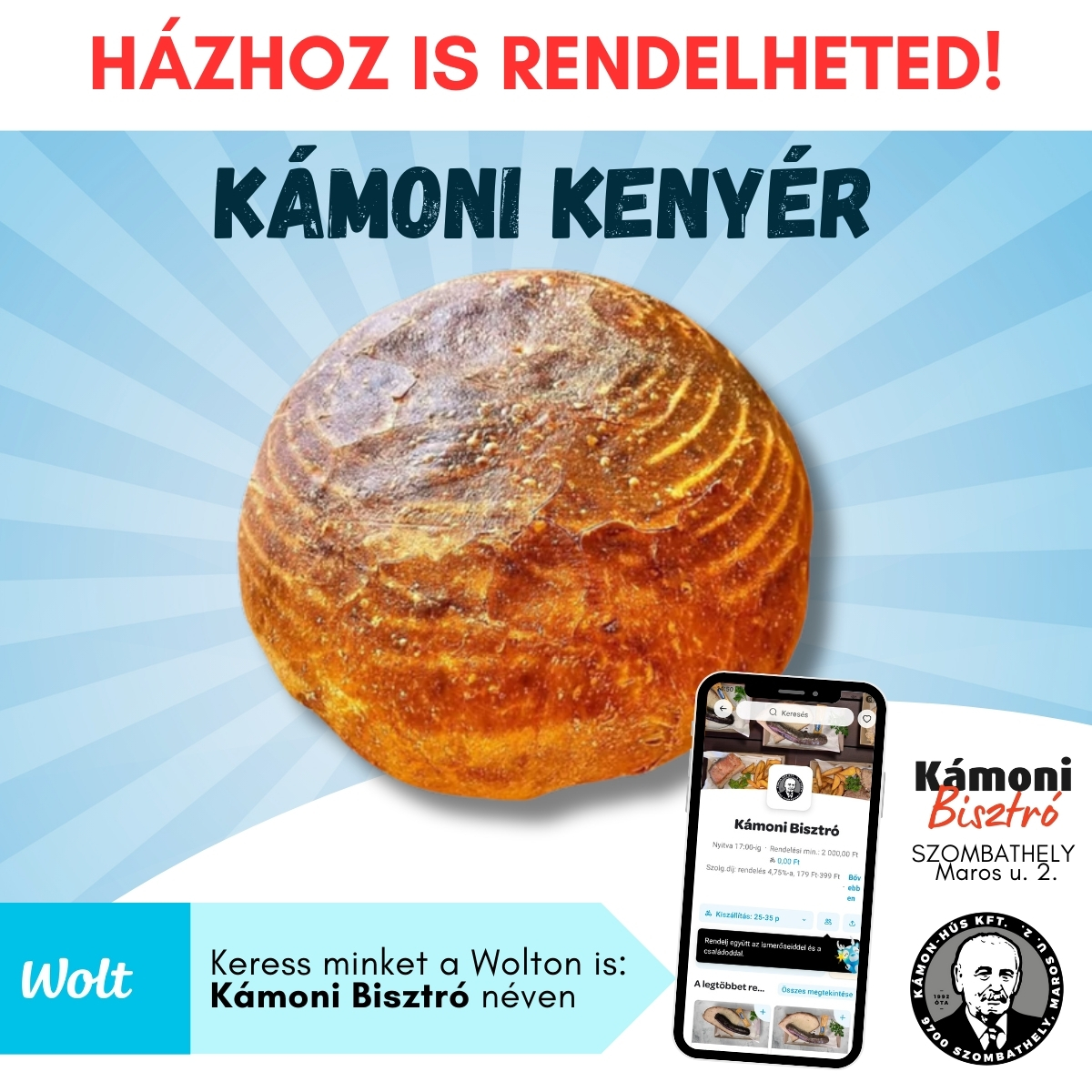 Kámoni - Tudtad? A méltán népszerű kovászos Kámoni kenyeret már házhoz ...