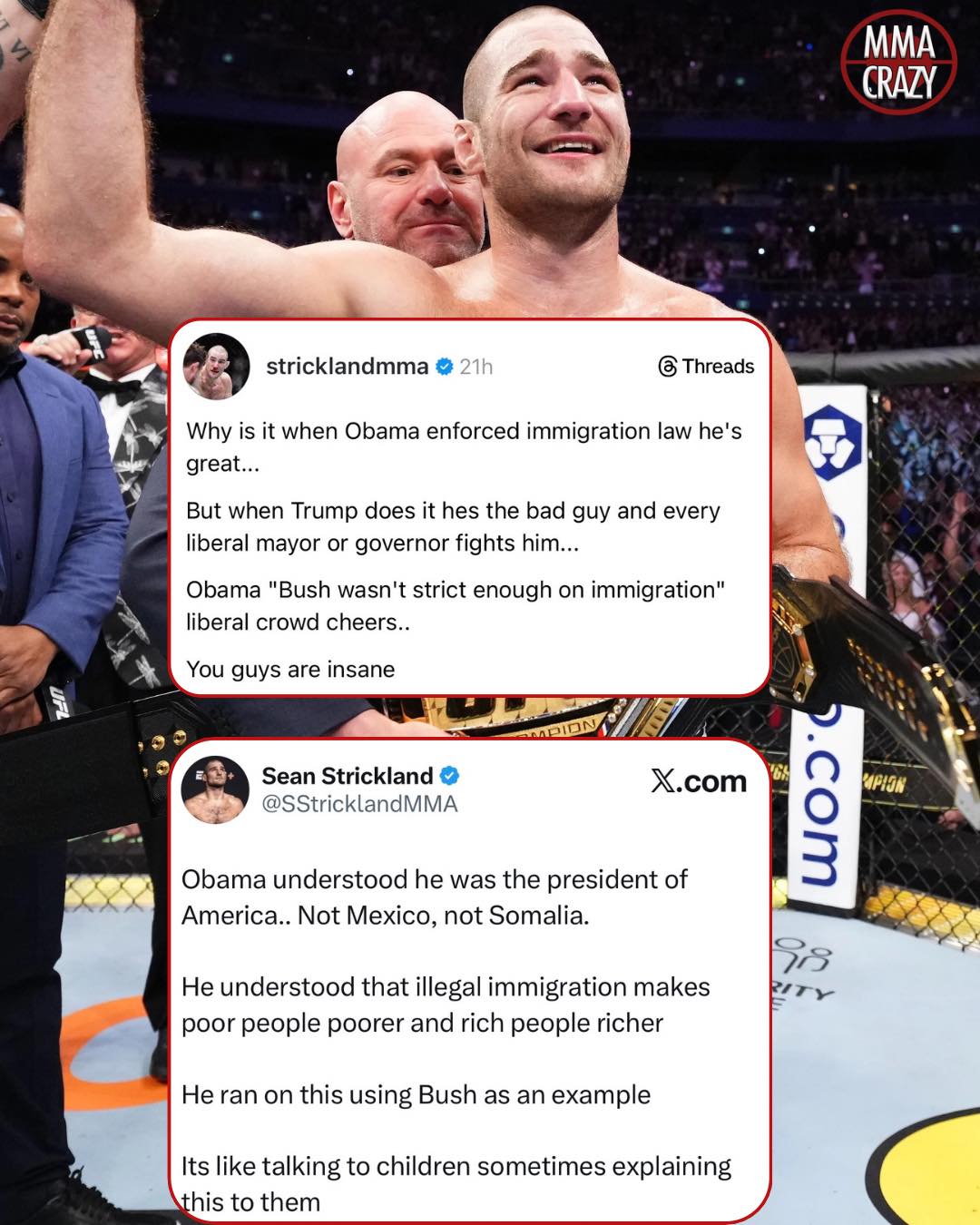 MMA Crazy - Sean Strickland has more thoughts on Obama and... | Facebook